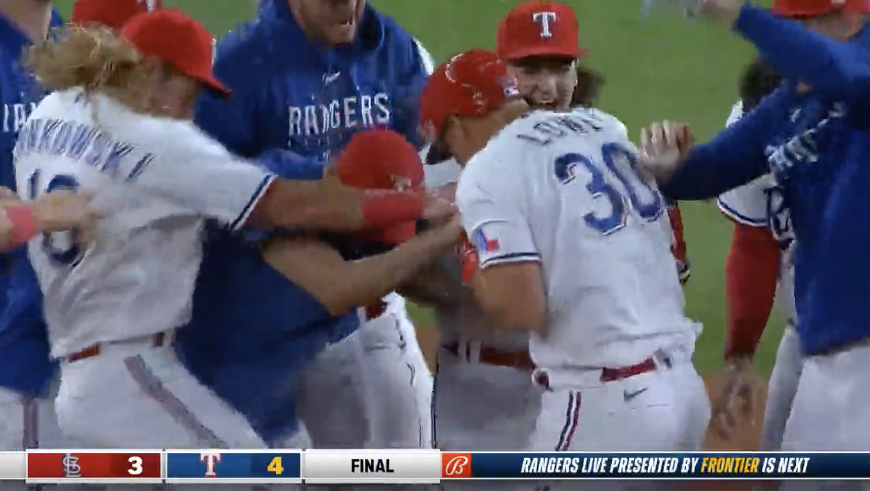 Rangers Walk-Off on Cards