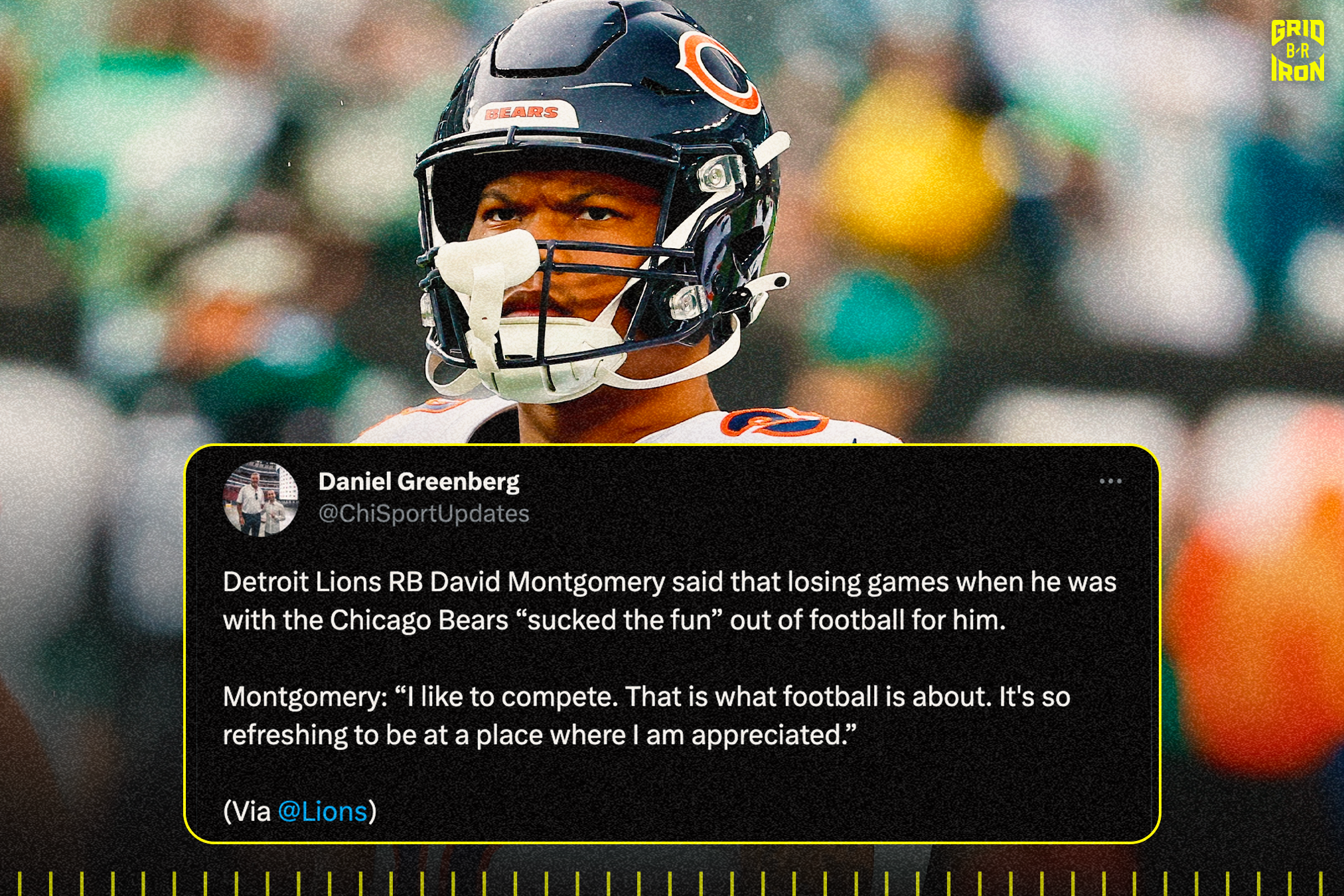 Bears activate RB David Montgomery off IR before MNF game vs. Steelers 