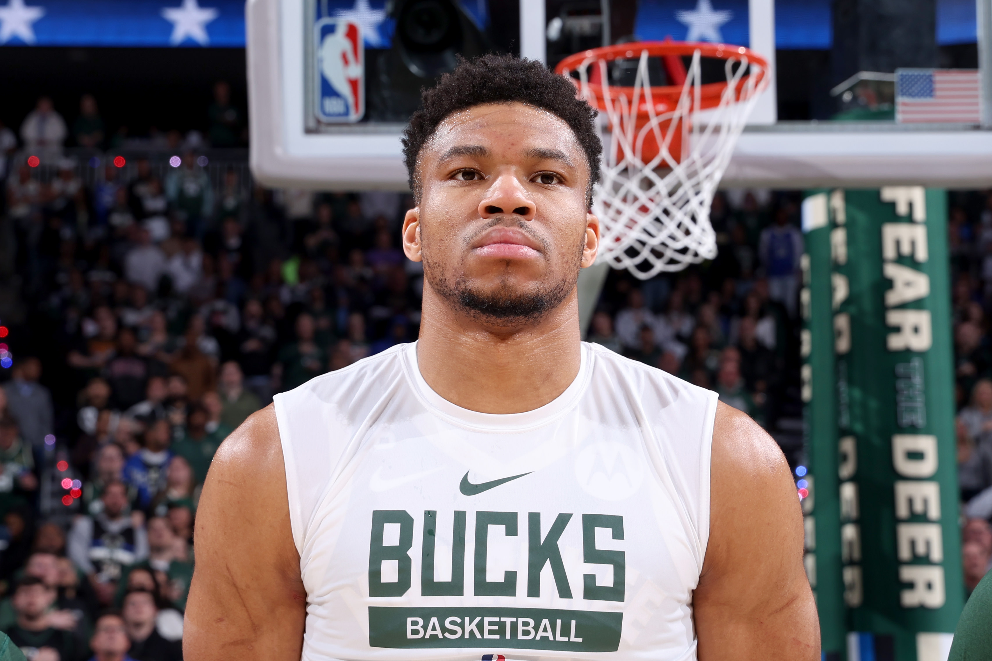 Giannis Antetokounmpo reacts to beautiful baby girl in Bucks match against  the Nets - Hellenic Daily News