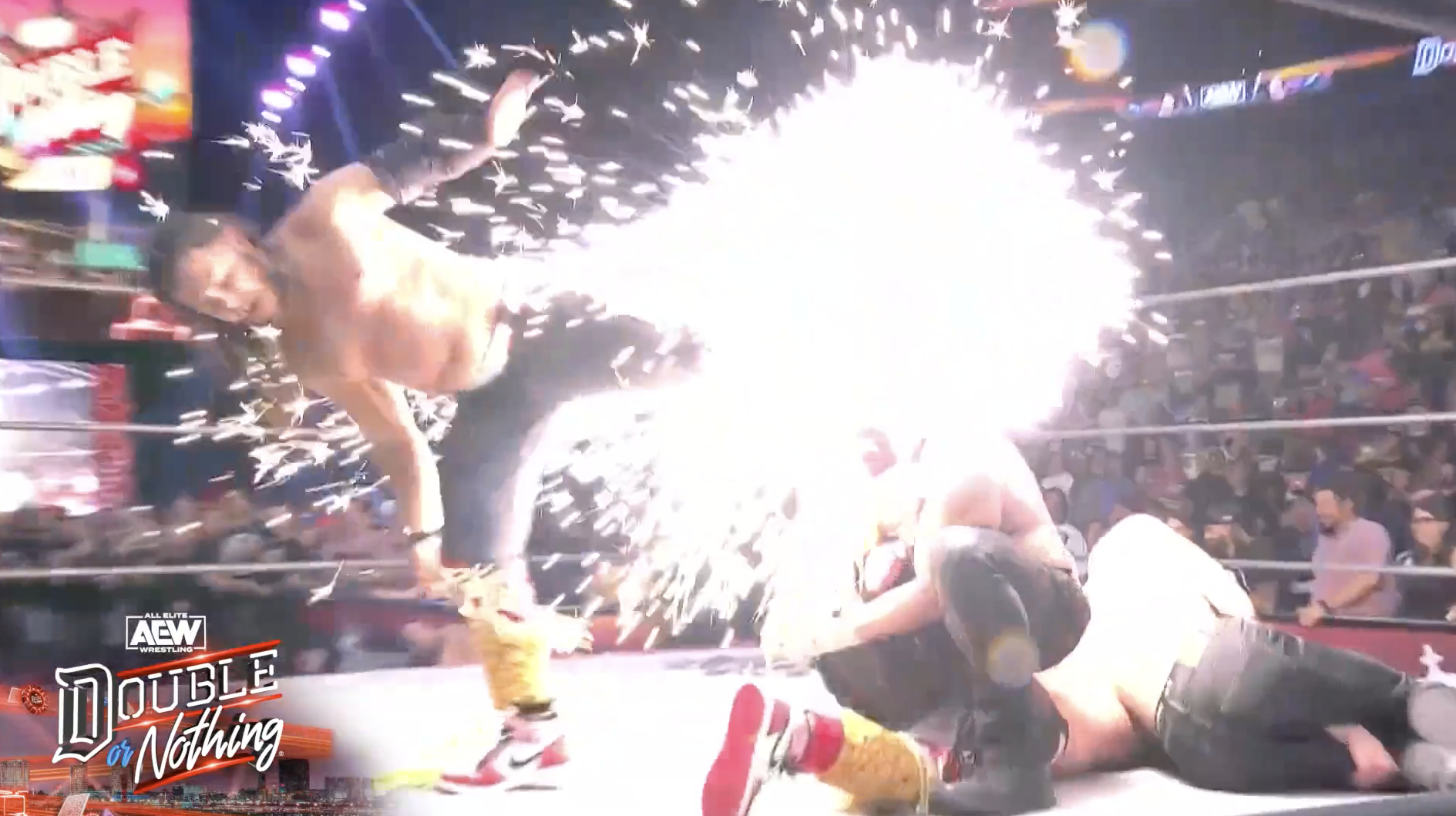 AEW Wrestler's Shoe Explodes