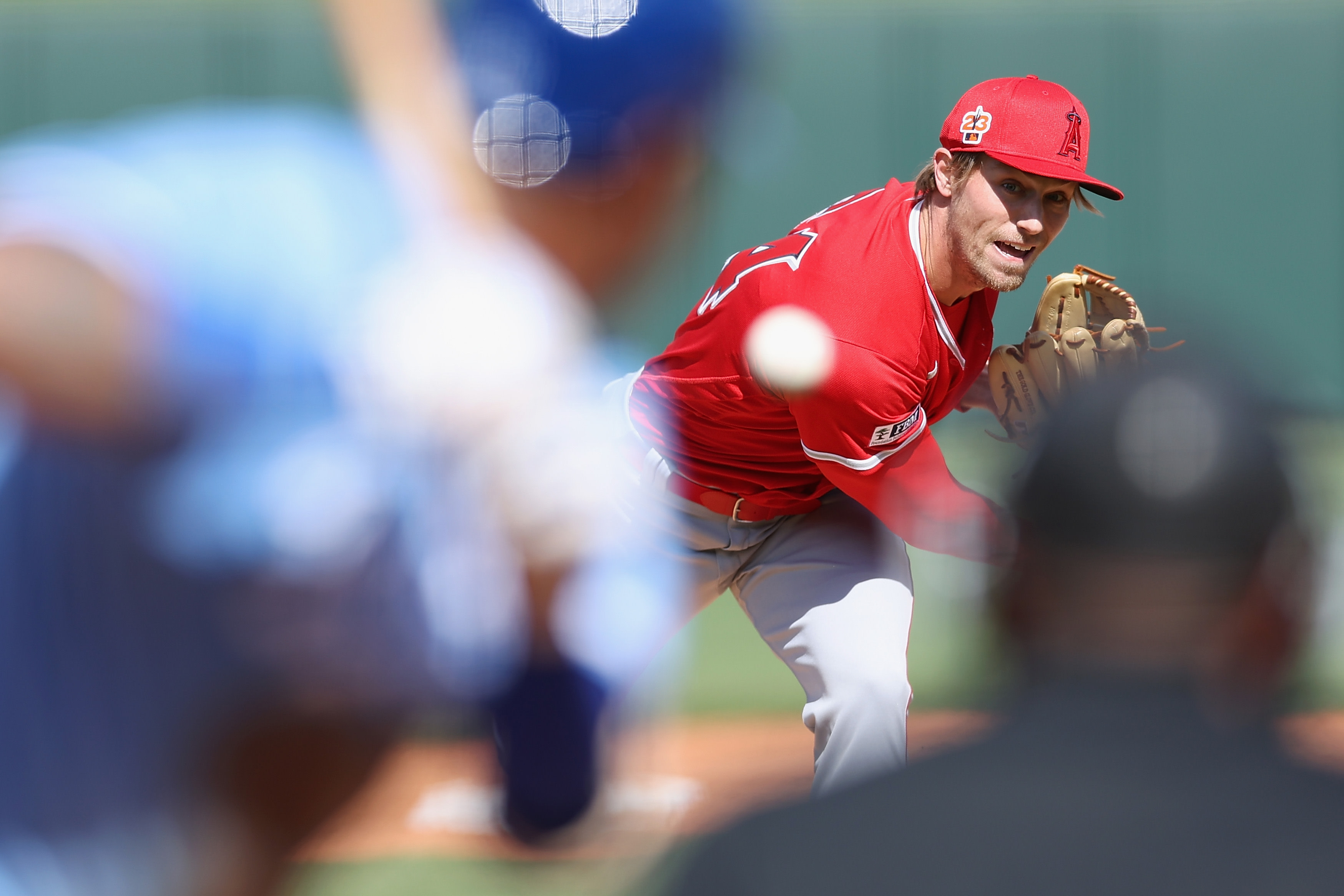 Angels' Logan O'Hoppe continues to learn the ropes while rehabbing