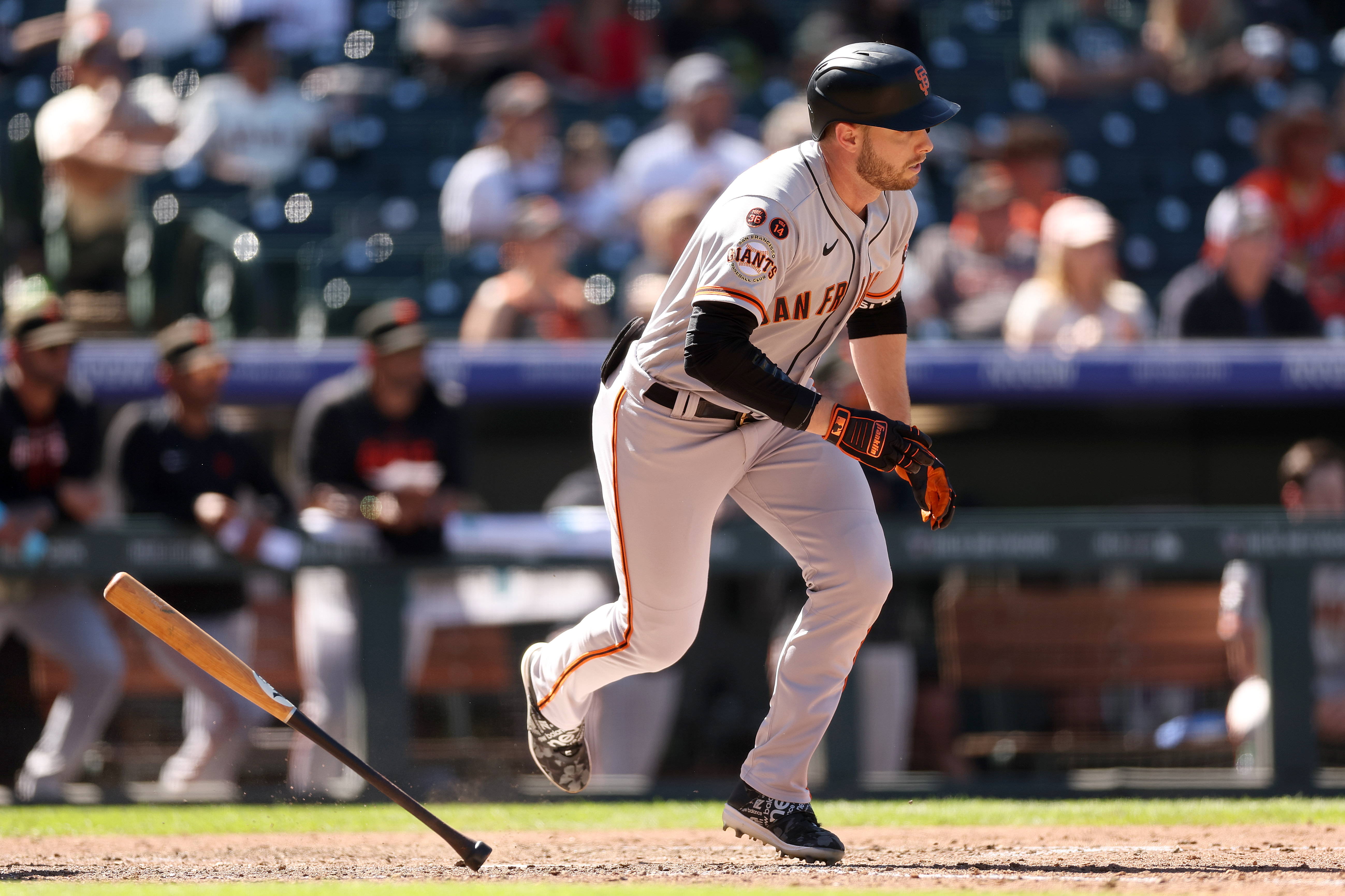 Rockies sweep Giants 9-5 and 5-2, dropping San Francisco 2 1/2