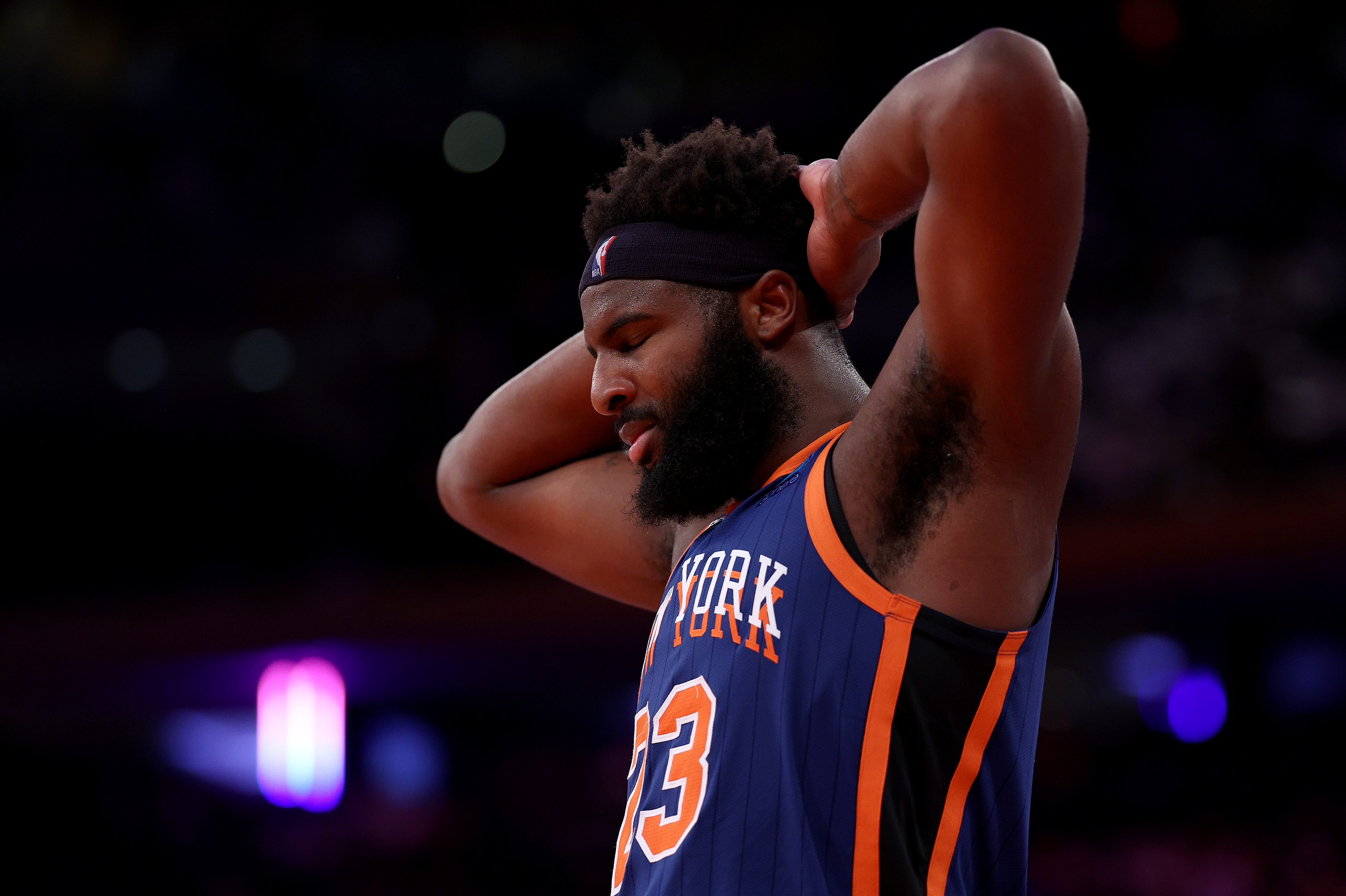 REACTION  Mitchell Robinson Fully Participant At Knicks Practice 