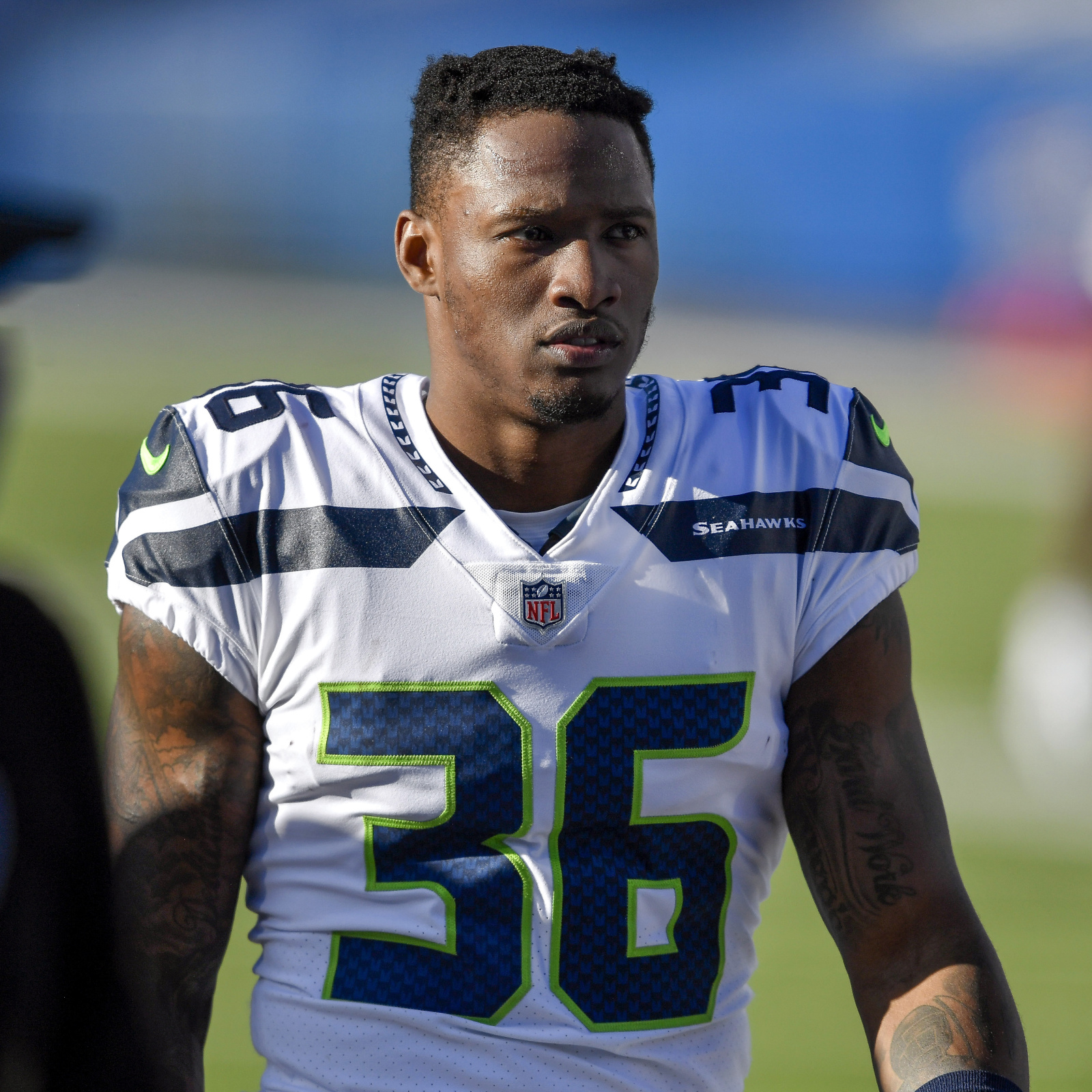 Seattle Seahawks, from left, defensive back Damarious Randall