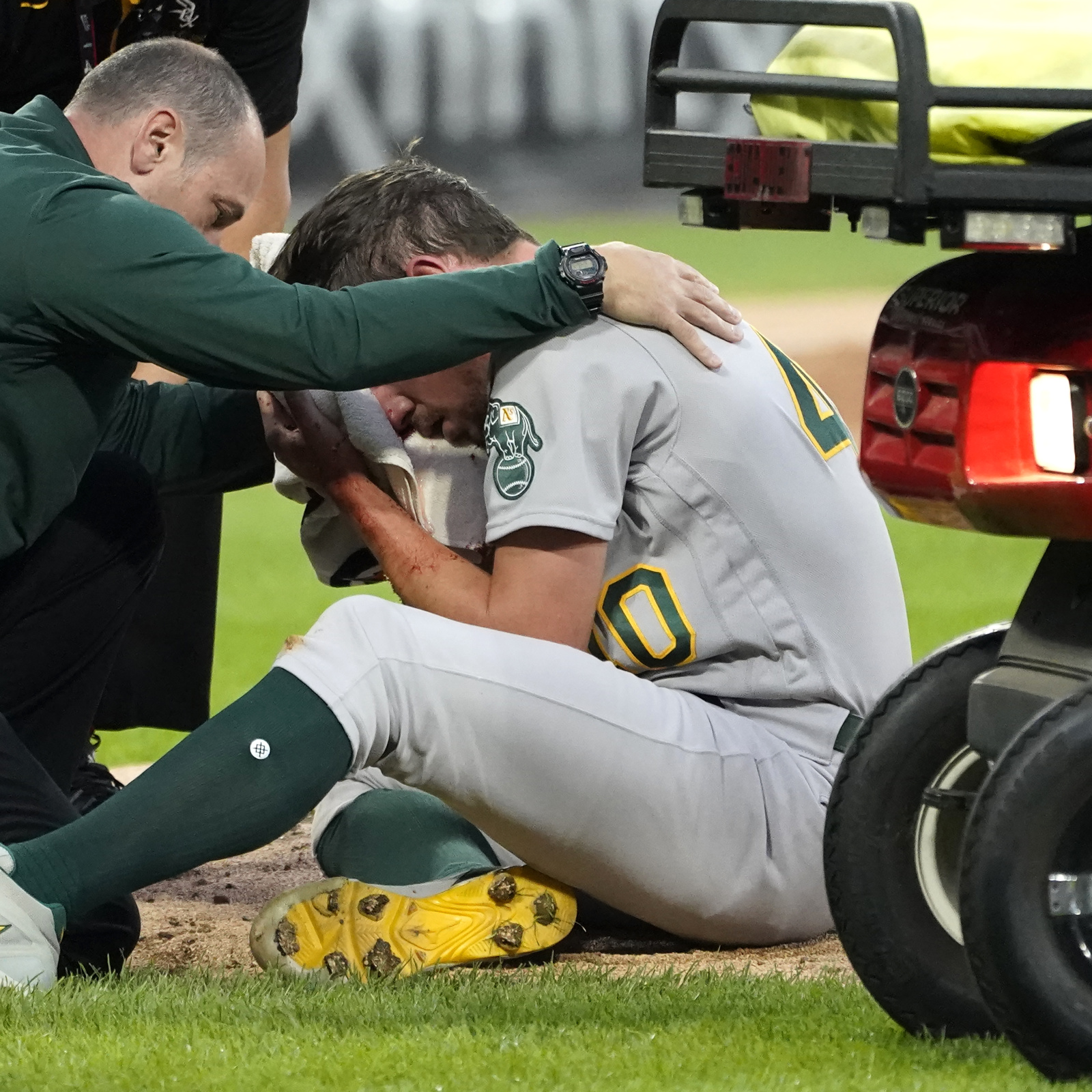 A's Chris Bassitt explains why he returned to mound after scary facial  injury: 'We are the green and gold