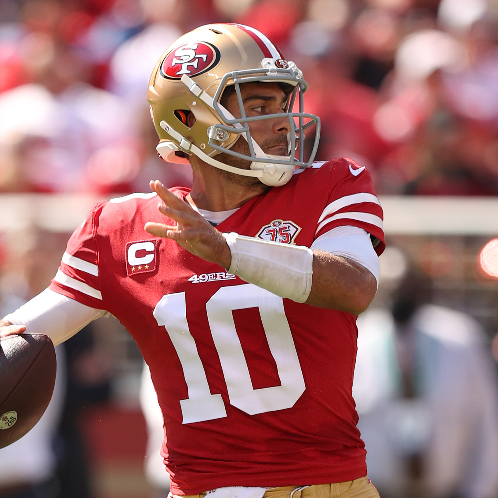 49ers' Jimmy Garoppolo could miss game vs. Texans with thumb injuries