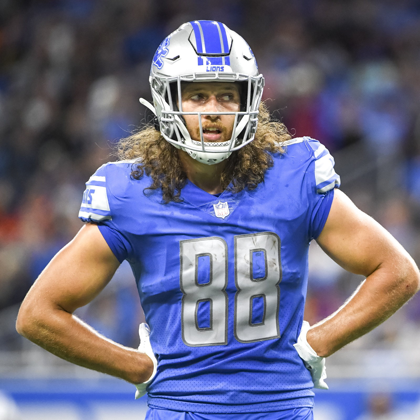 Lions TE T.J. Hockenson still dealing with ankle injury that ended rookie  season