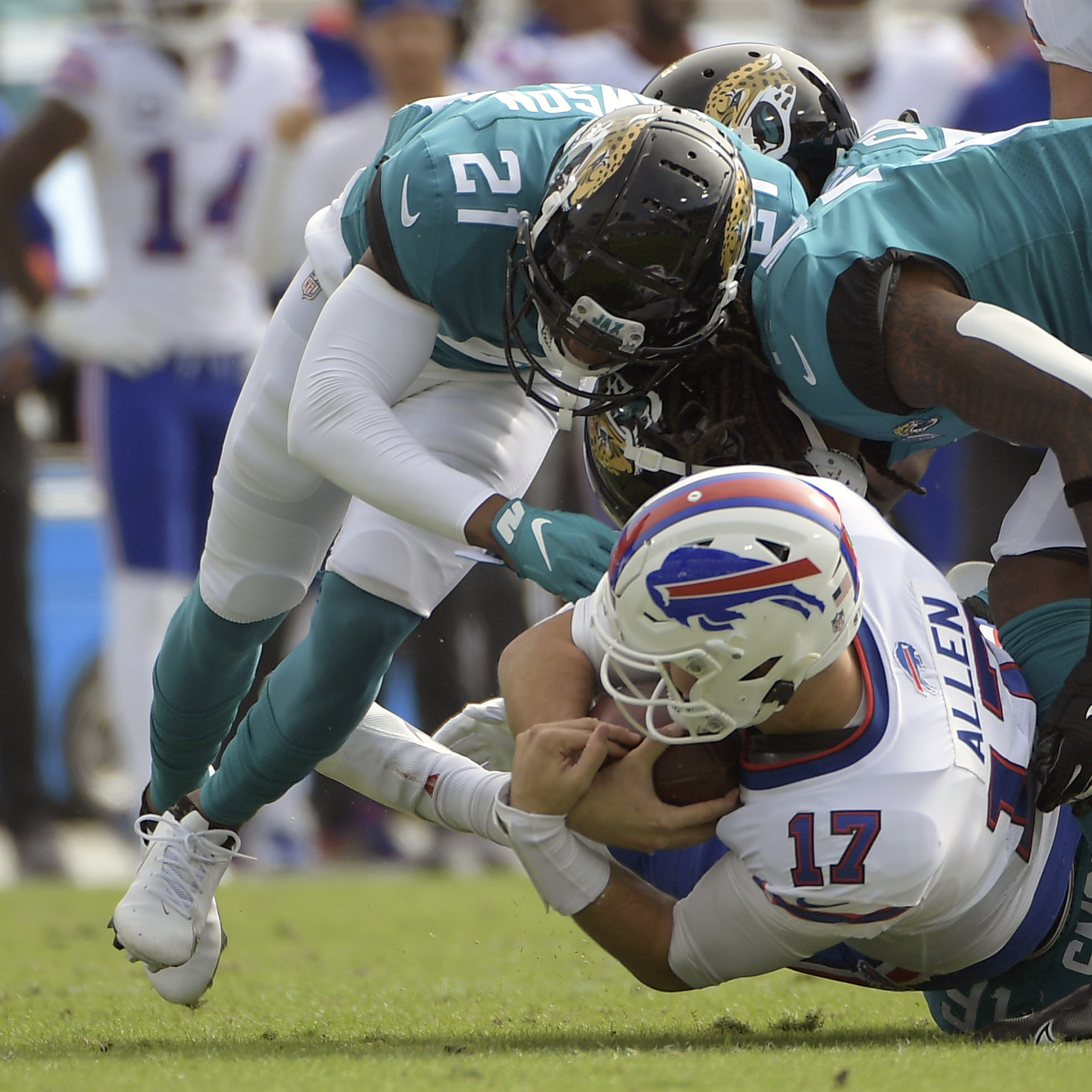 Josh Allen Gets His Second Sack of Ridder in Andy's Room