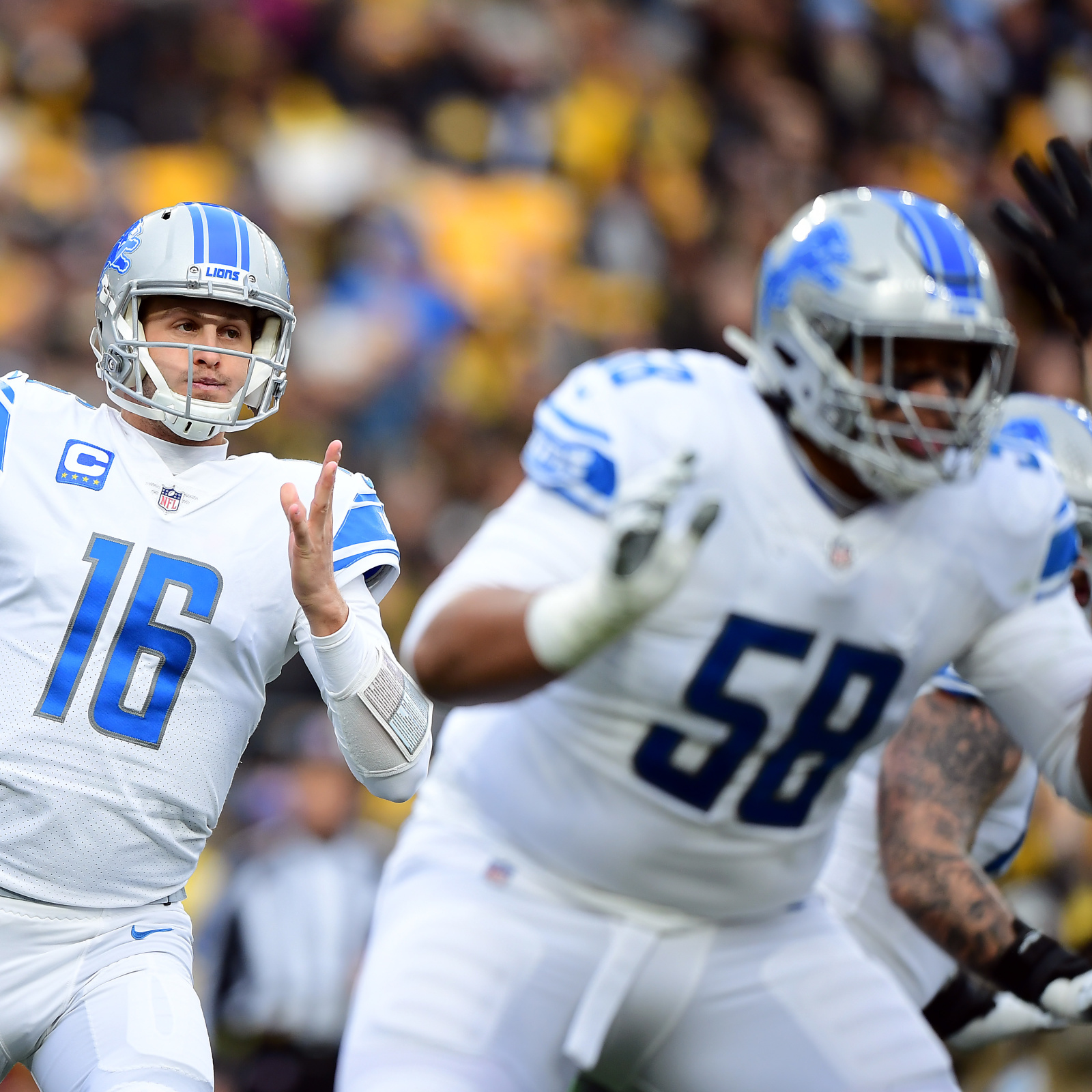 Jared Goff roars as Lions take care of Falcons at home