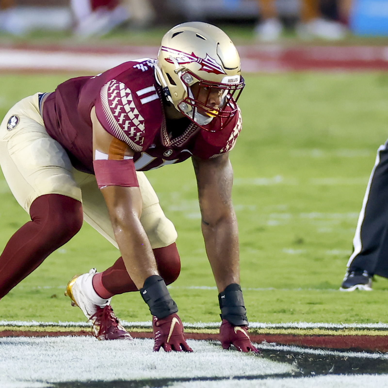 April 28, 2022, Las Vegas, Nevada, USA: JERMAINE JOHNSON II attends the 2022  NFL Draft at the Bellagio Hotel & Casino. The Jets picked Johnson as the  the 26th pick of the