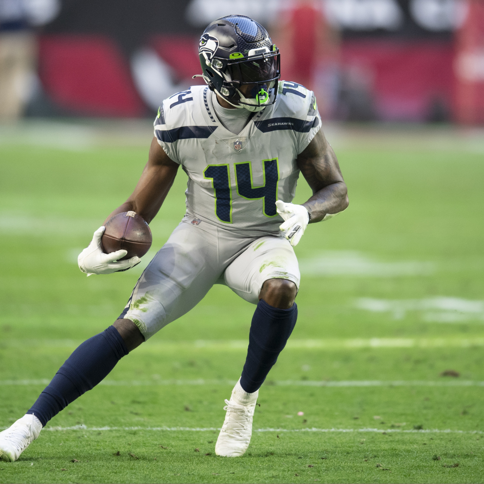 Seattle Seahawks wide receiver DK Metcalf (14) during an NFL