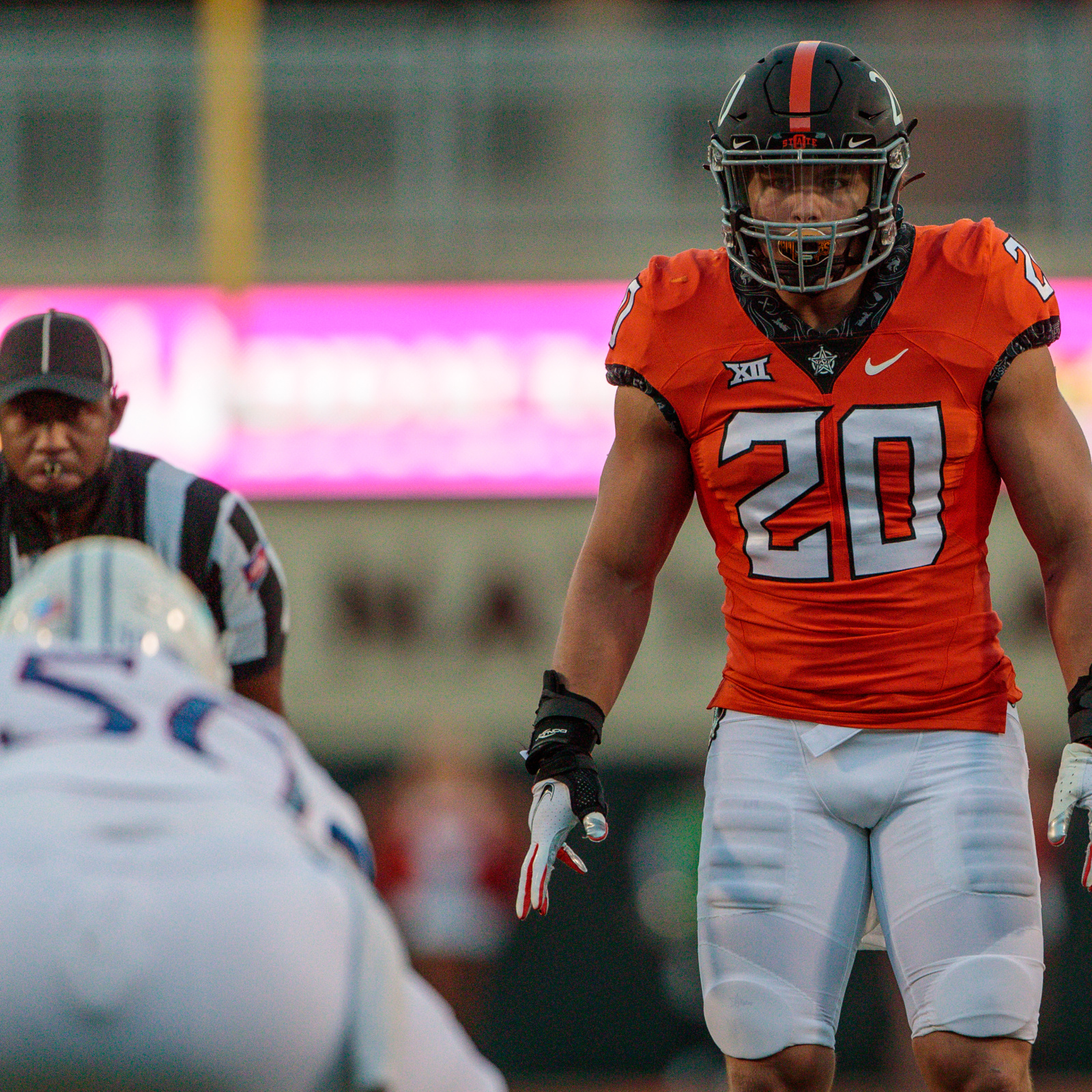 Linebacker Malcolm Rodriguez runs an official 4.52-second 40-yard dash at  the 2022 combine