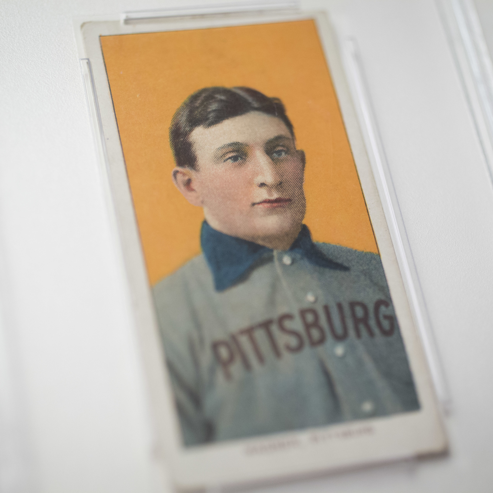 Sold at Auction: HONUS WAGNER SIGNED JERSEY CUT DISPLAY FRAMED (BAS)