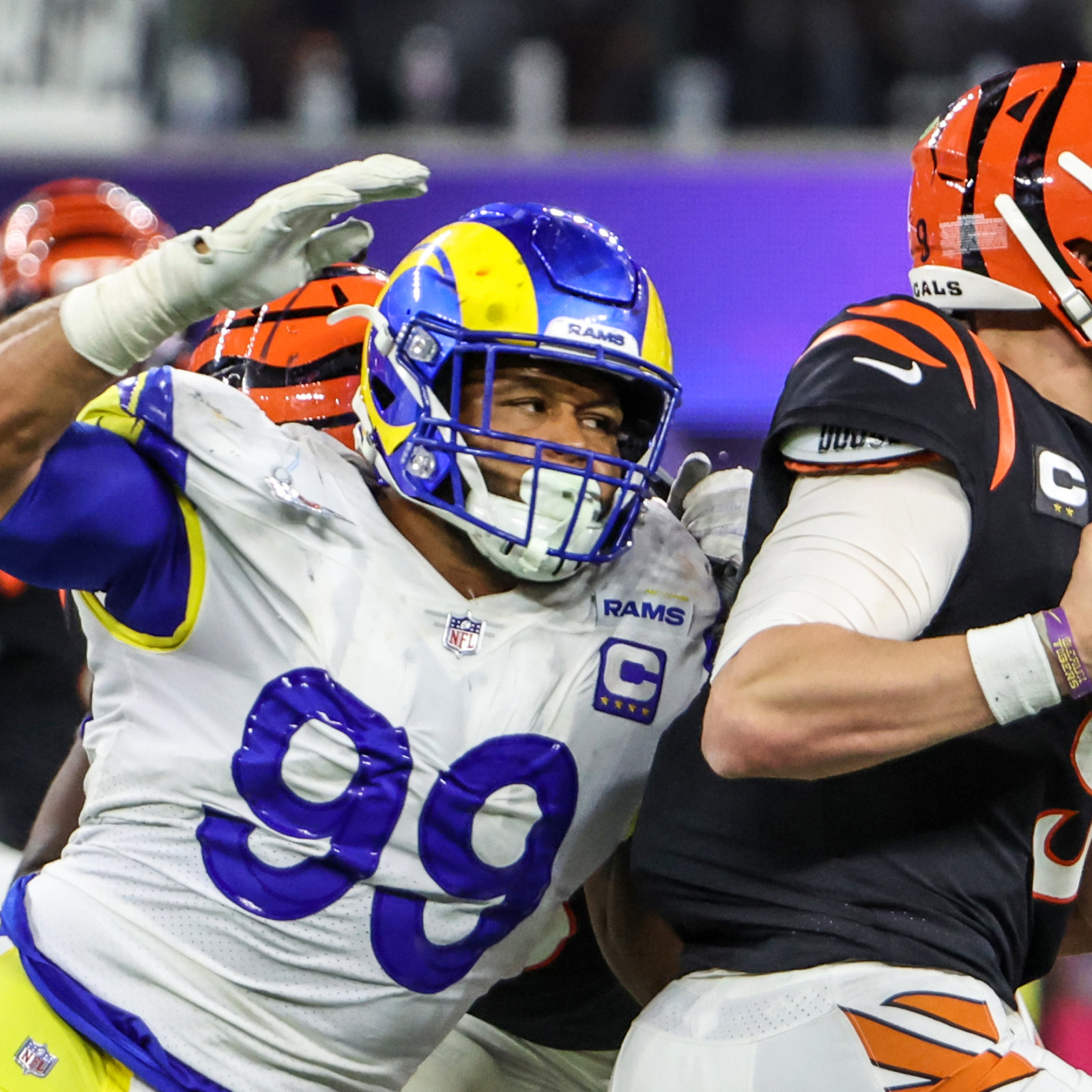 Sunday Night Football on NBC - Aaron Donald got a hefty pay raise. With $95  million over the next three years, the Los Angeles Rams star becomes the  highest-paid non-quarterback in #NFL