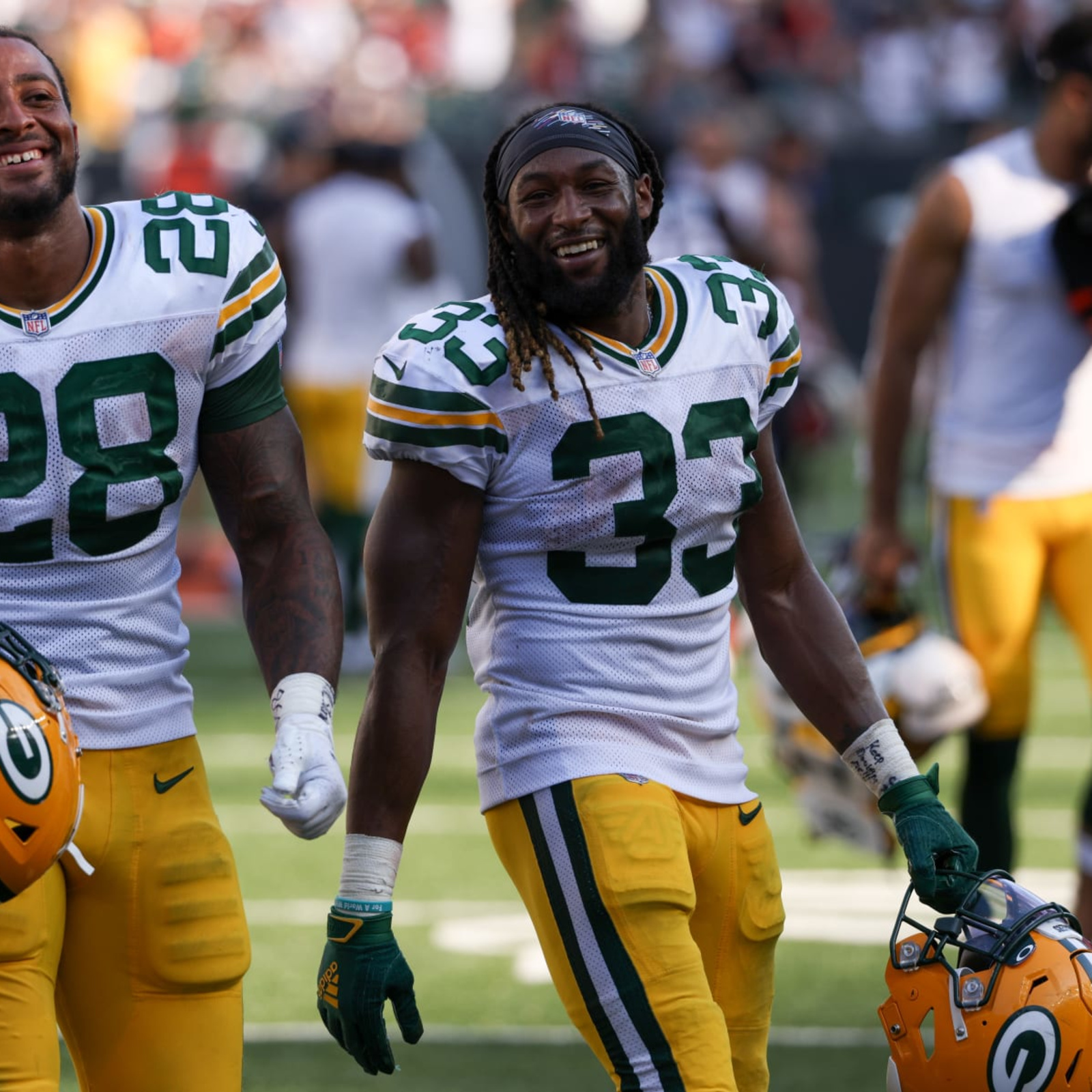 Packers' AJ Dillon rushes for two touchdowns as Green Bay looks to