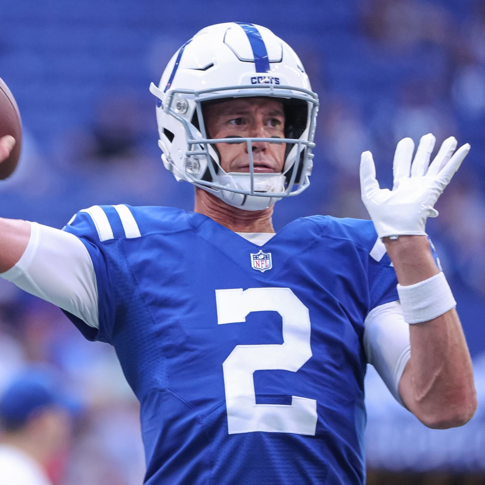 Indianapolis Colts quarterback Matt Ryan wears a Medal of Honor sticker and  a Salute To Service theme sticker on his helmet during an NFL football game  against the Dallas Cowboys Sunday, Dec.