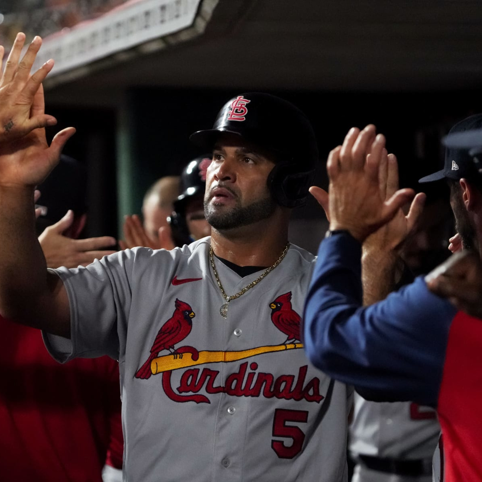 1 year ago: Albert Pujols pitching for the St. Louis Cardinals