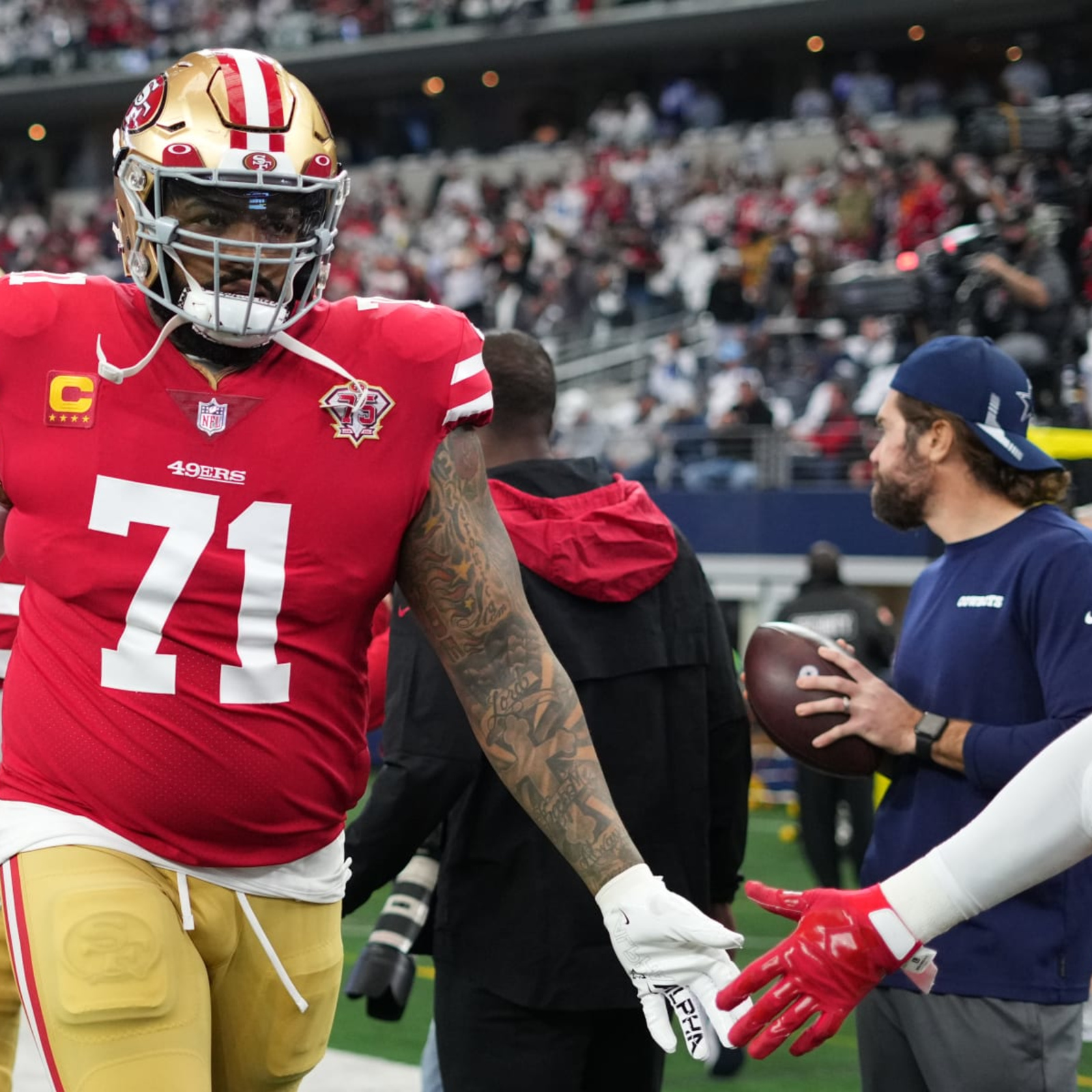 San Francisco 49ers lose LT Trent Williams to high ankle sprain on