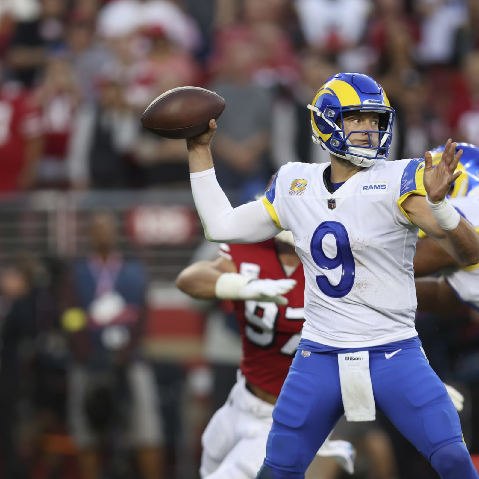 Matthew Stafford throws interceptions in Rams' loss to 49ers - Los Angeles  Times