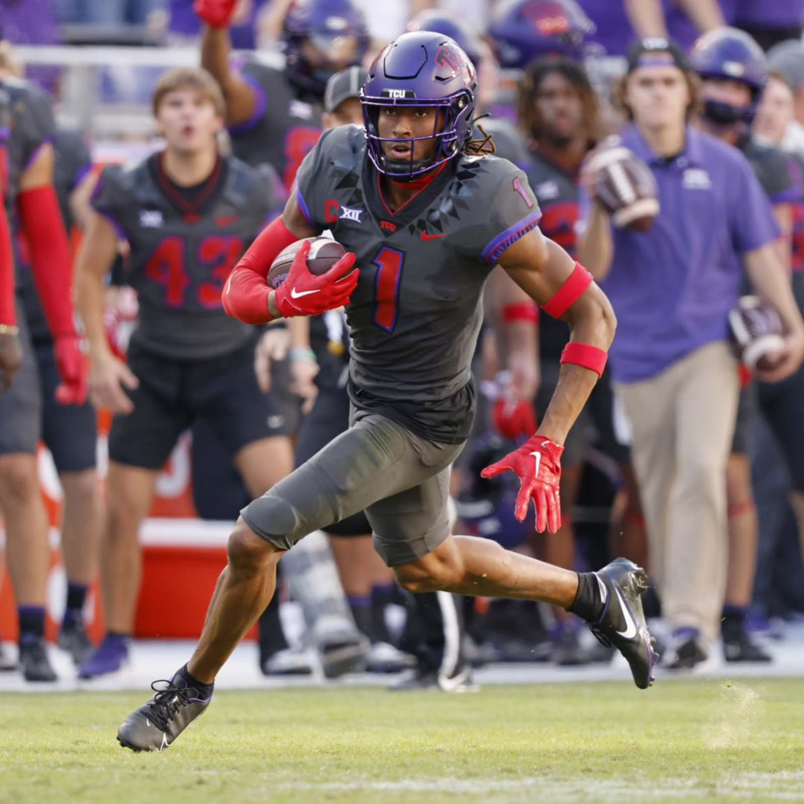 TCU star WR Quentin Johnston runs 4.46, has multiple upcoming