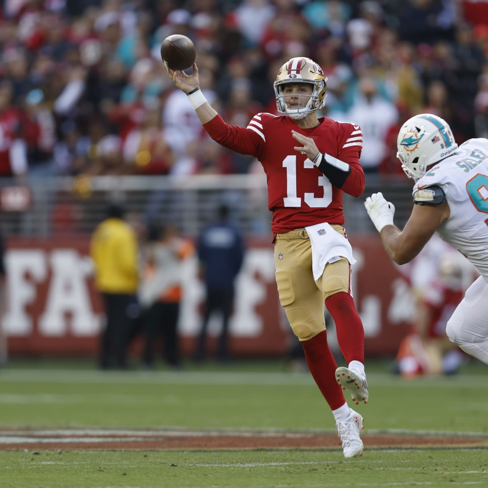 Brock Purdy is making his first NFL start Sunday, against Tom Brady. Brock  was 6 months old when Brady was drafted by the Patriots…