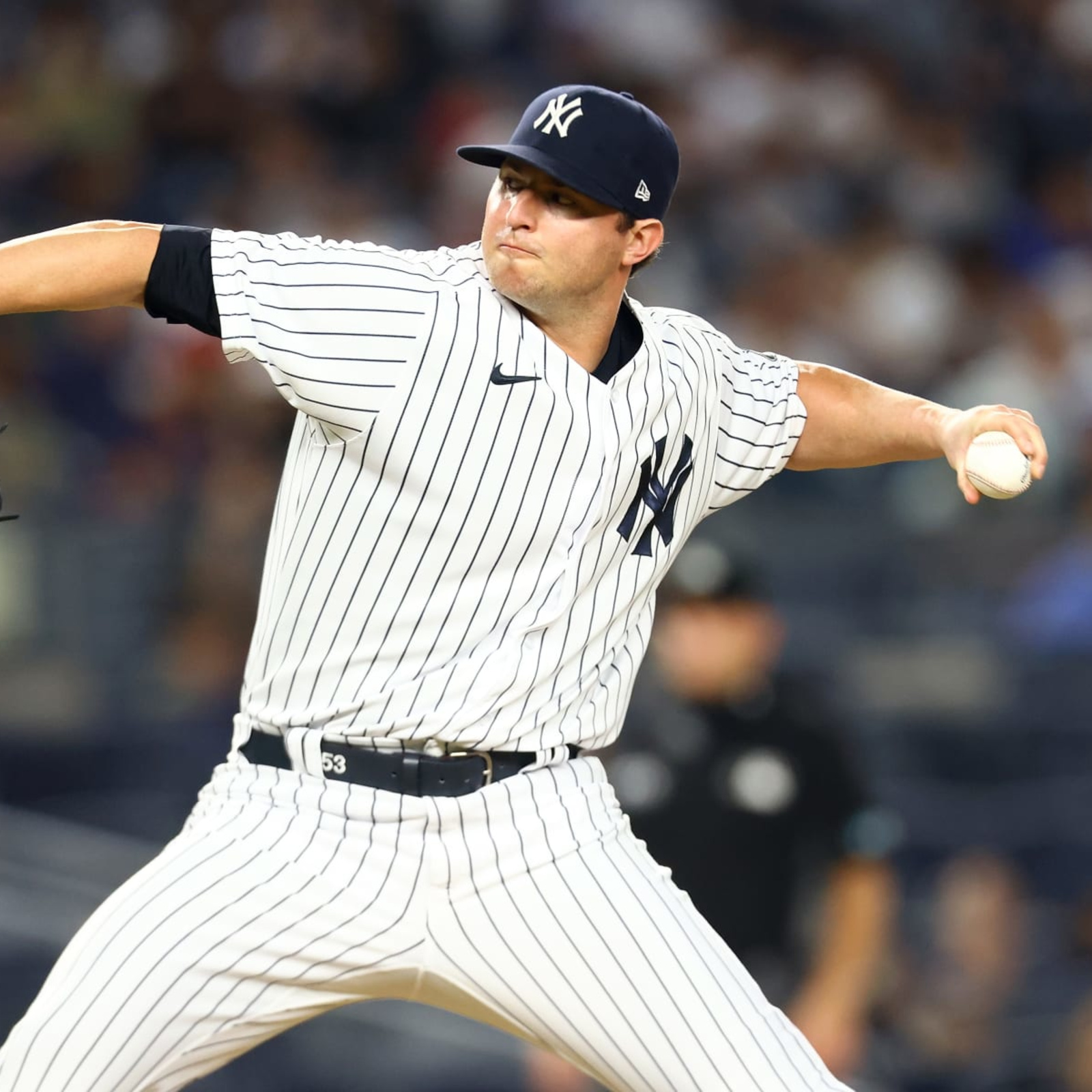 Zach Britton New York Yankees Team-Issued #53 Gray Jersey from the 2018  ALDS vs. Boston