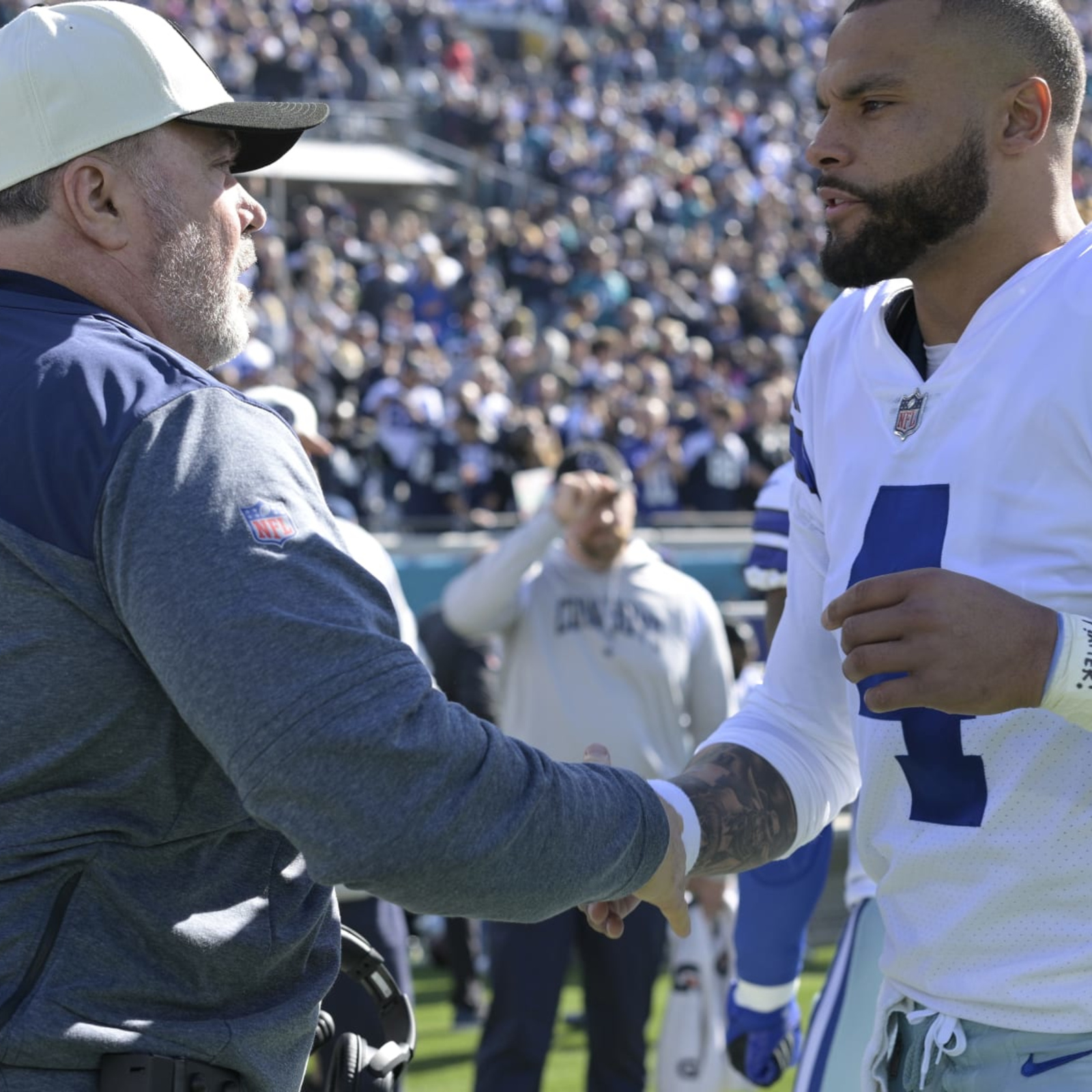 Dak Prescott scoffs at suggestion Cowboys' Mike McCarthy is coaching for  his job in the playoffs: 'It's comical'