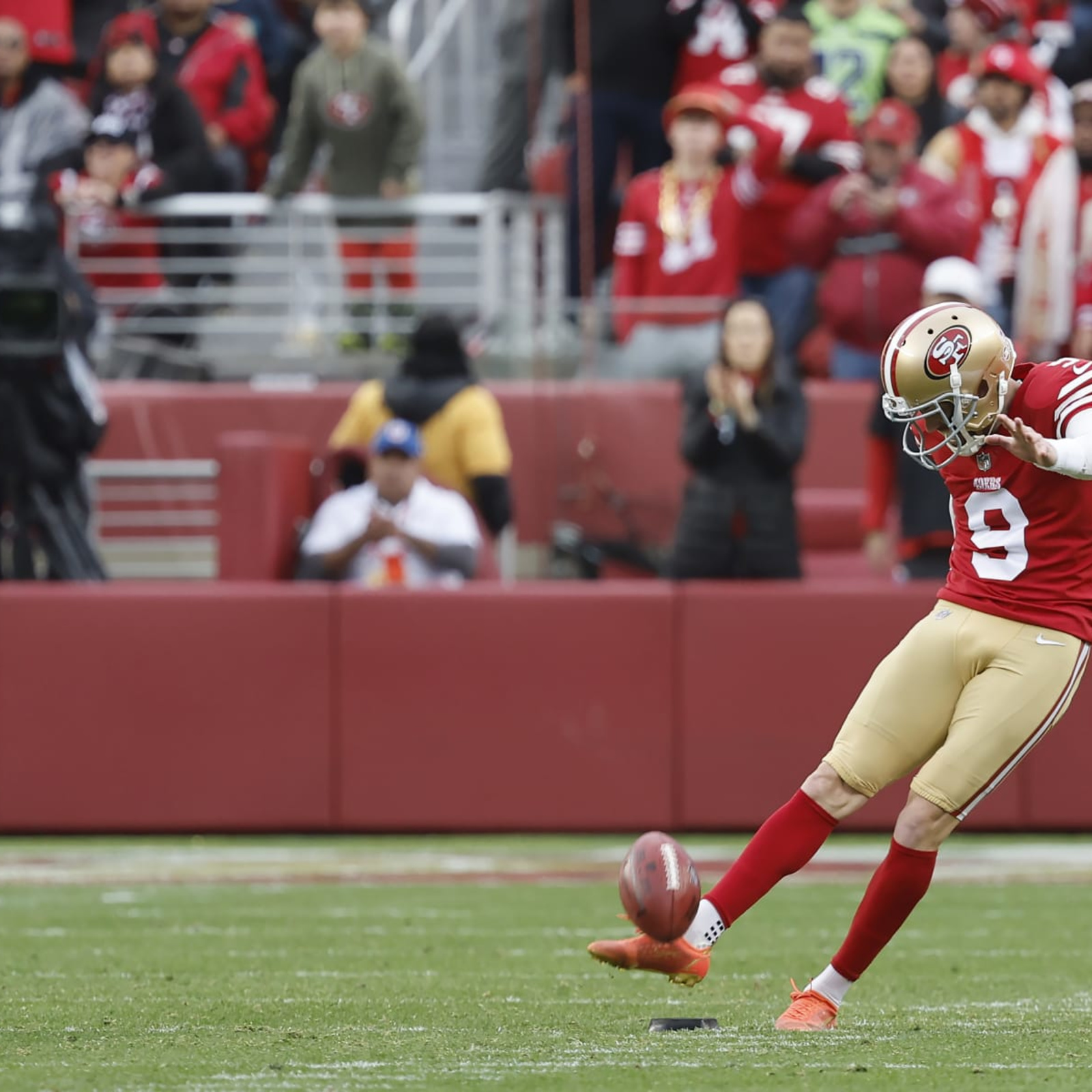 ROBBIE GOULD SIGNED 8X10 PHOTO SAN FRANCISCO 49ERS PLAYOFF GW