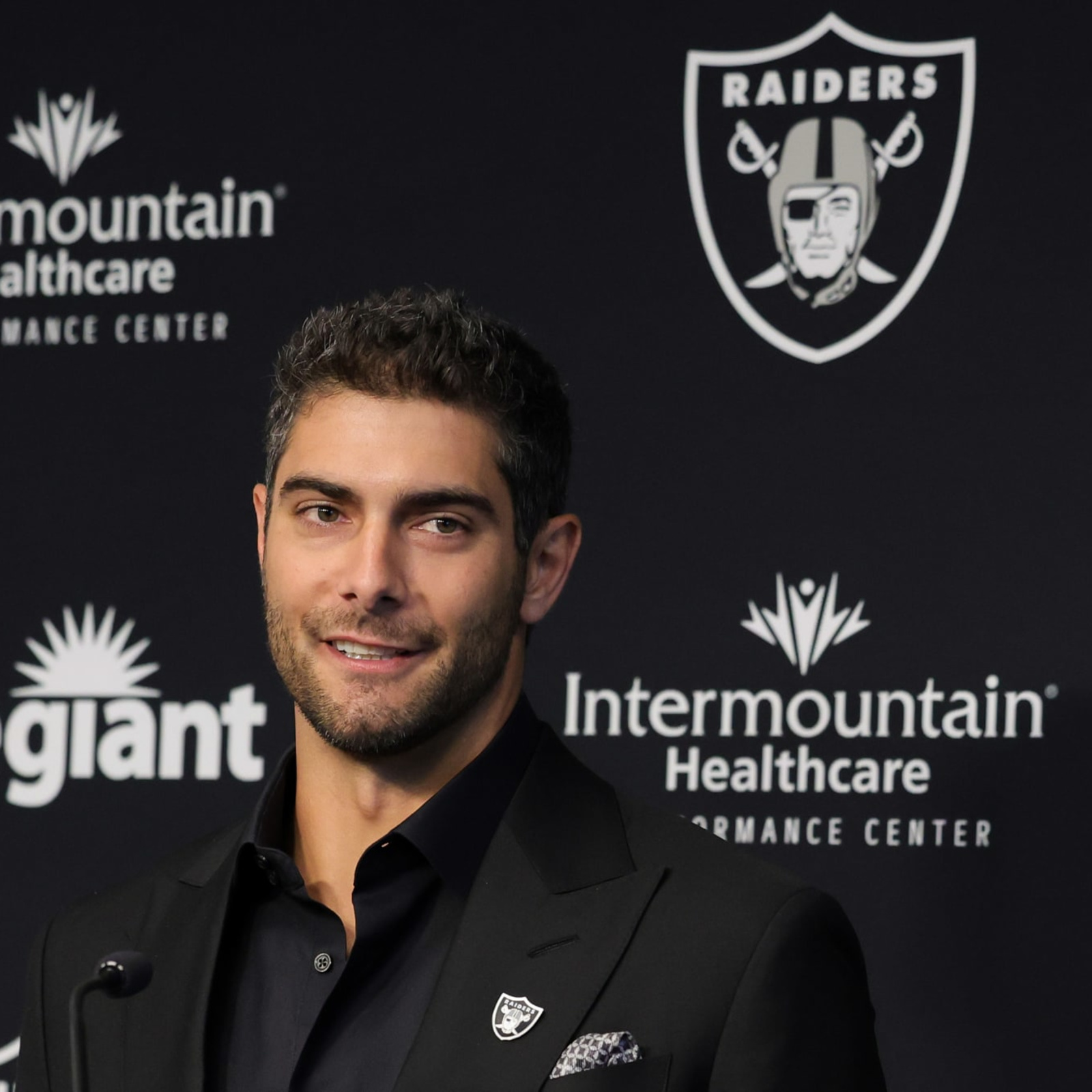 Jimmy Garoppolo of the Las Vegas Raiders looks on before a preseason  News Photo - Getty Images