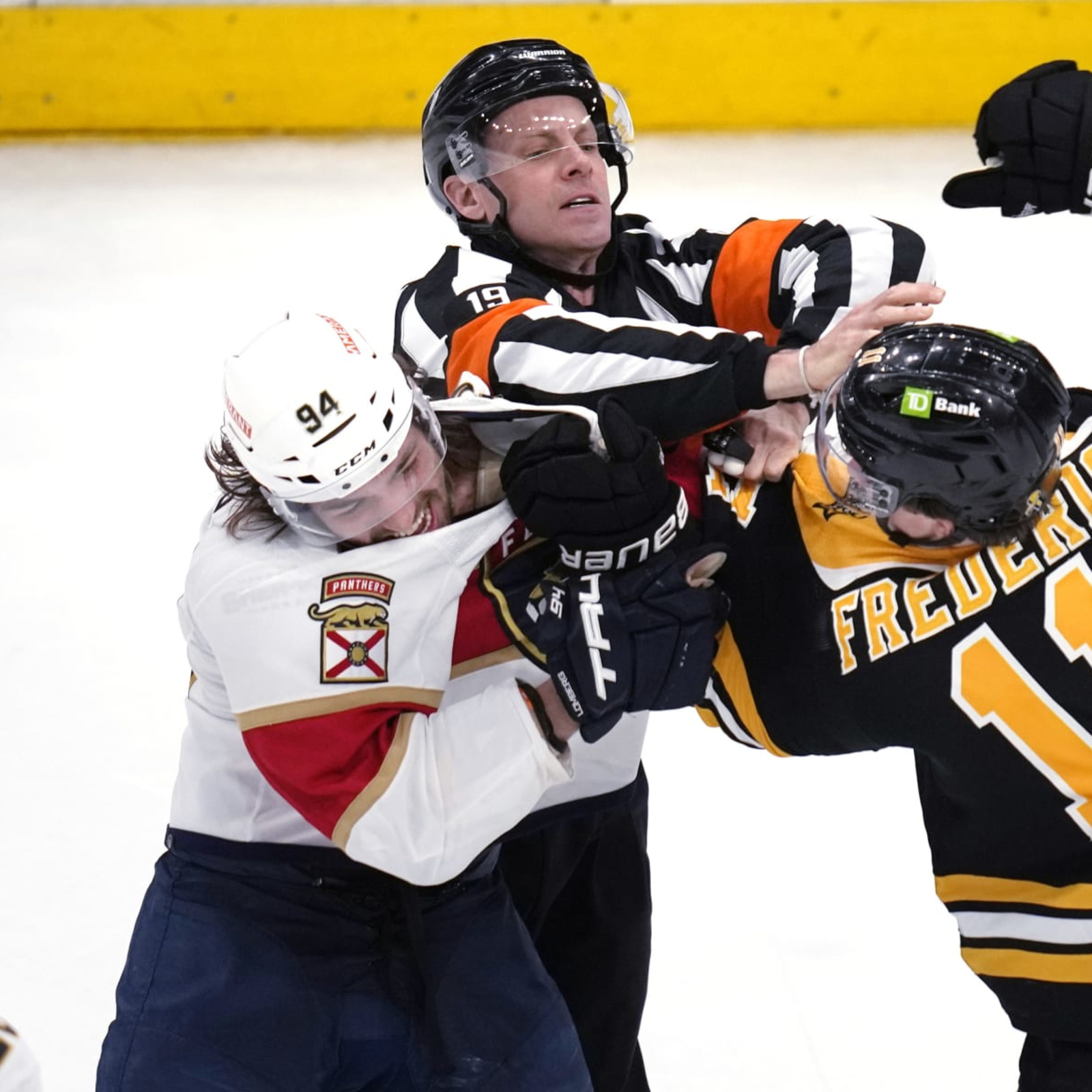 Trent Frederic: Bruins rookie's big fight in NHL debut thrills parents