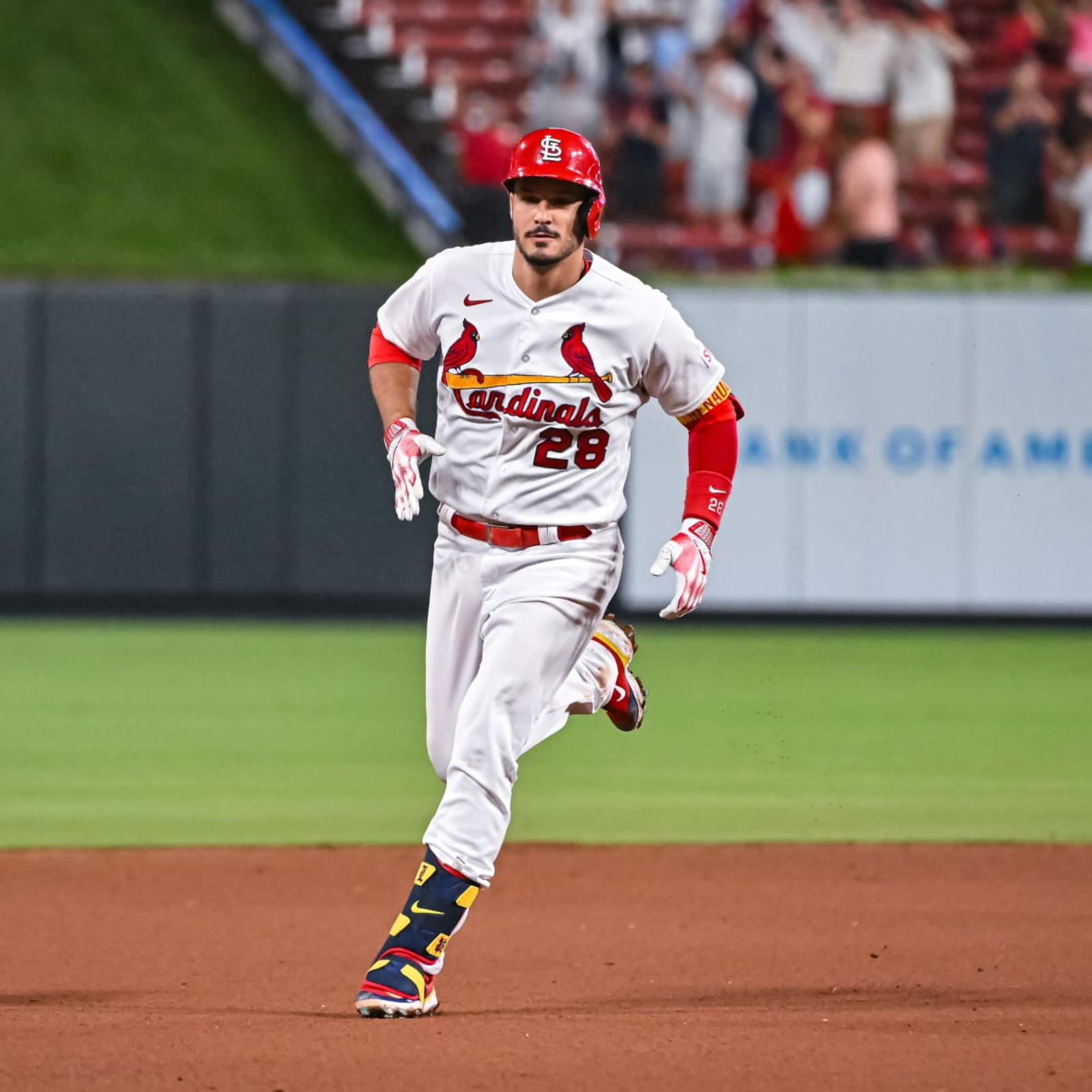 St. Louis Cardinals third baseman Nolan Arenado looks on during the News  Photo - Getty Images