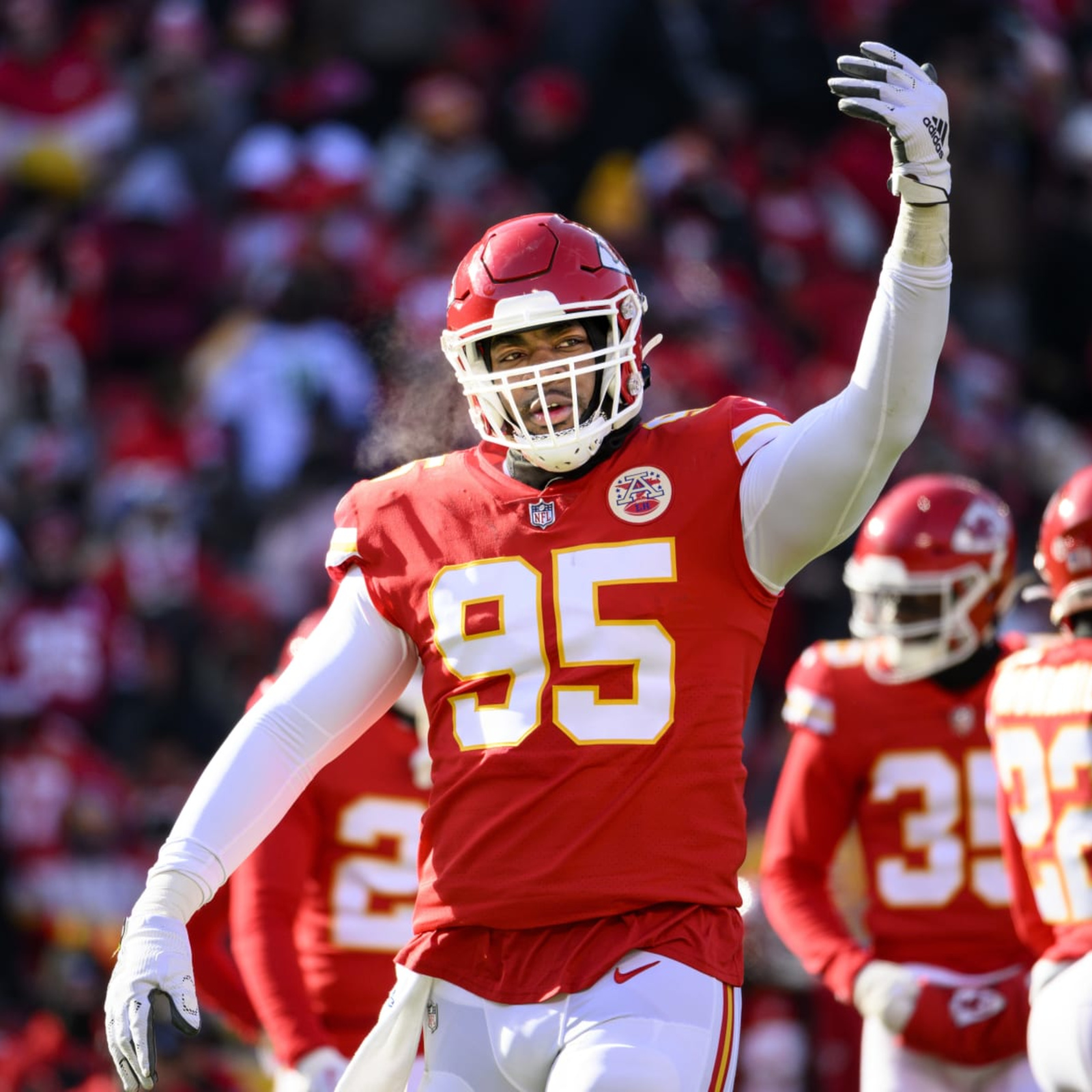 Kansas City Chiefs defensive tackle Chris Jones (95) in action