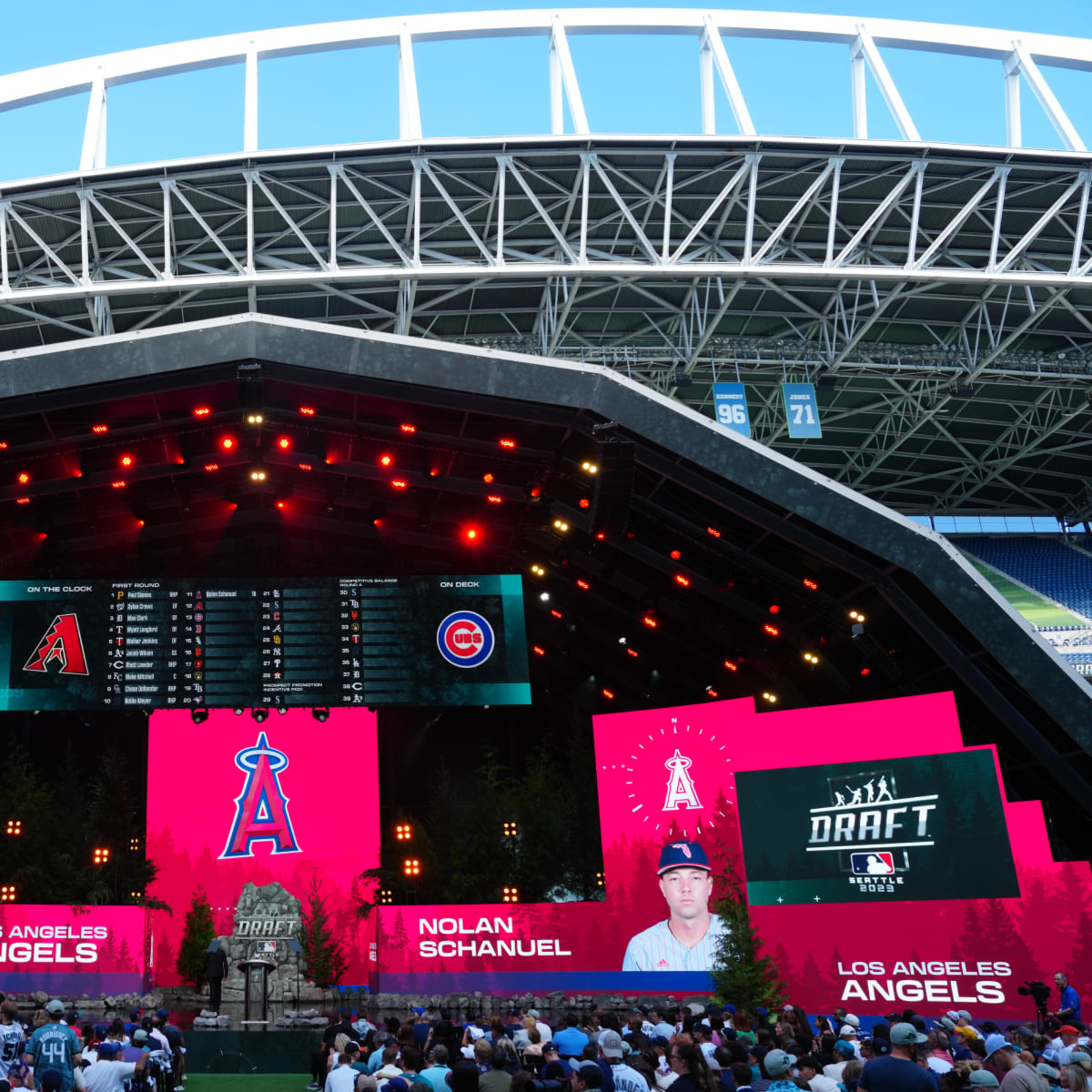 Who does MLB.com have the LA Angels selecting in this way-too-early mock  draft?