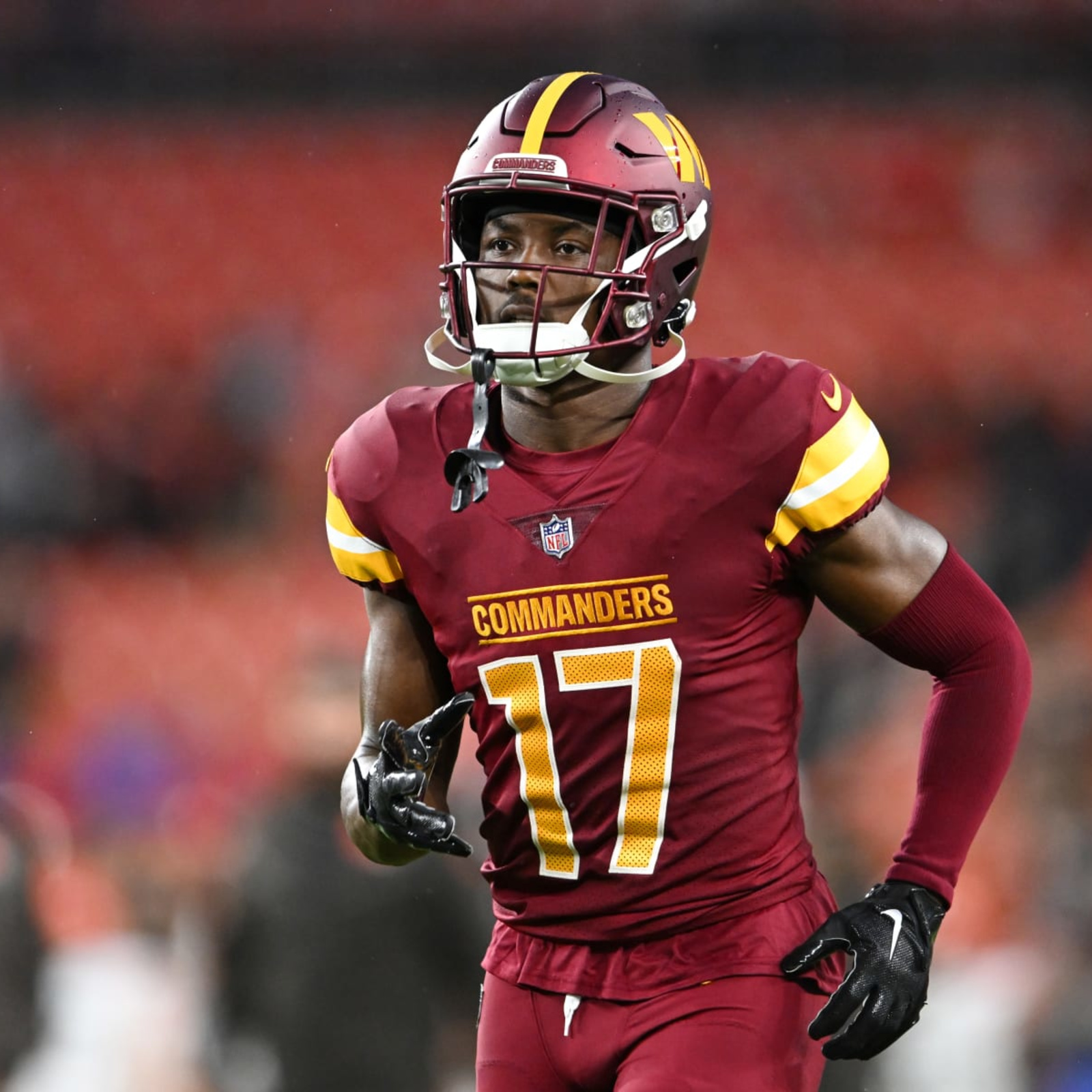 Washington Commanders WR Dyami Brown (2) catches a pass while