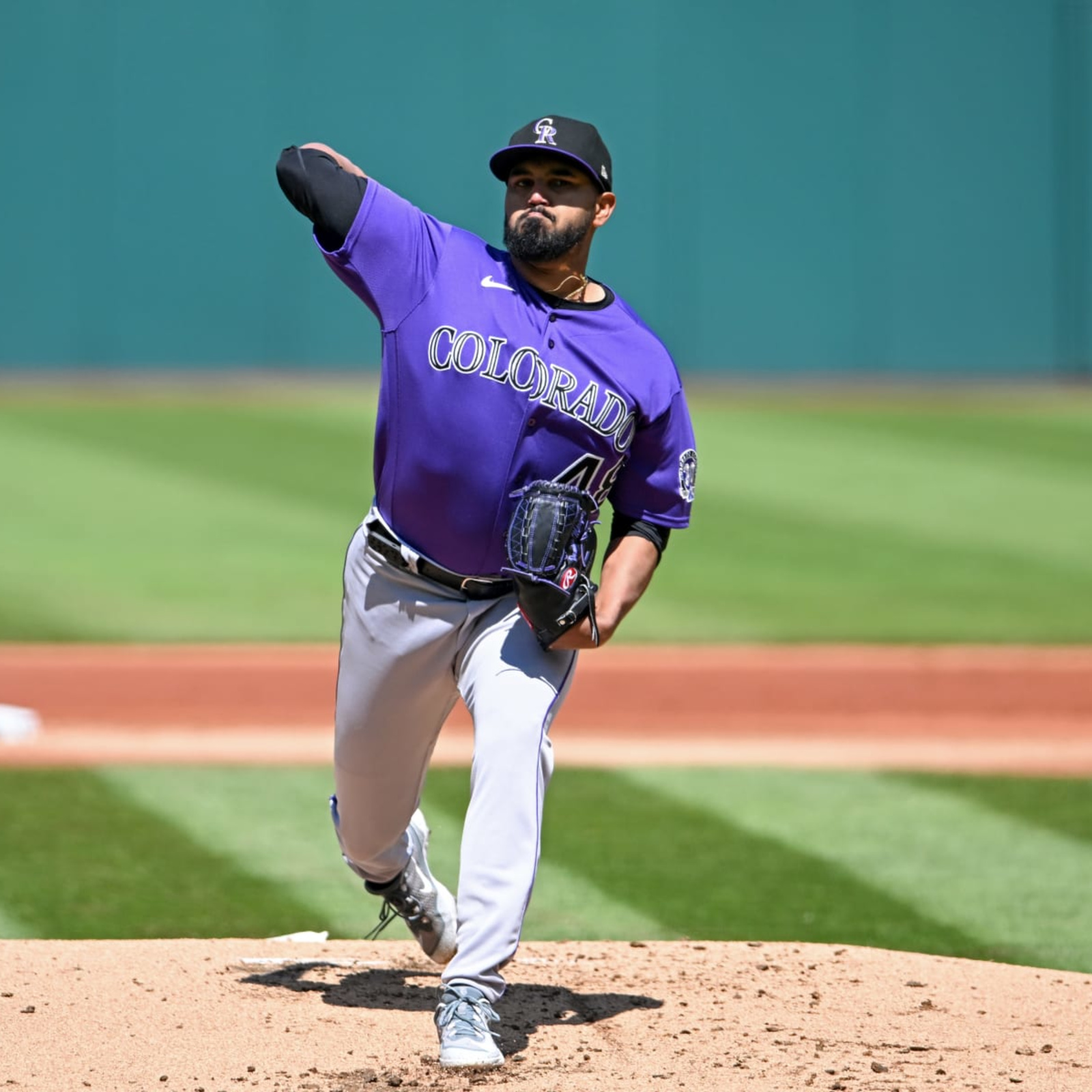 Rockies' pitchers show off basketball jerseys