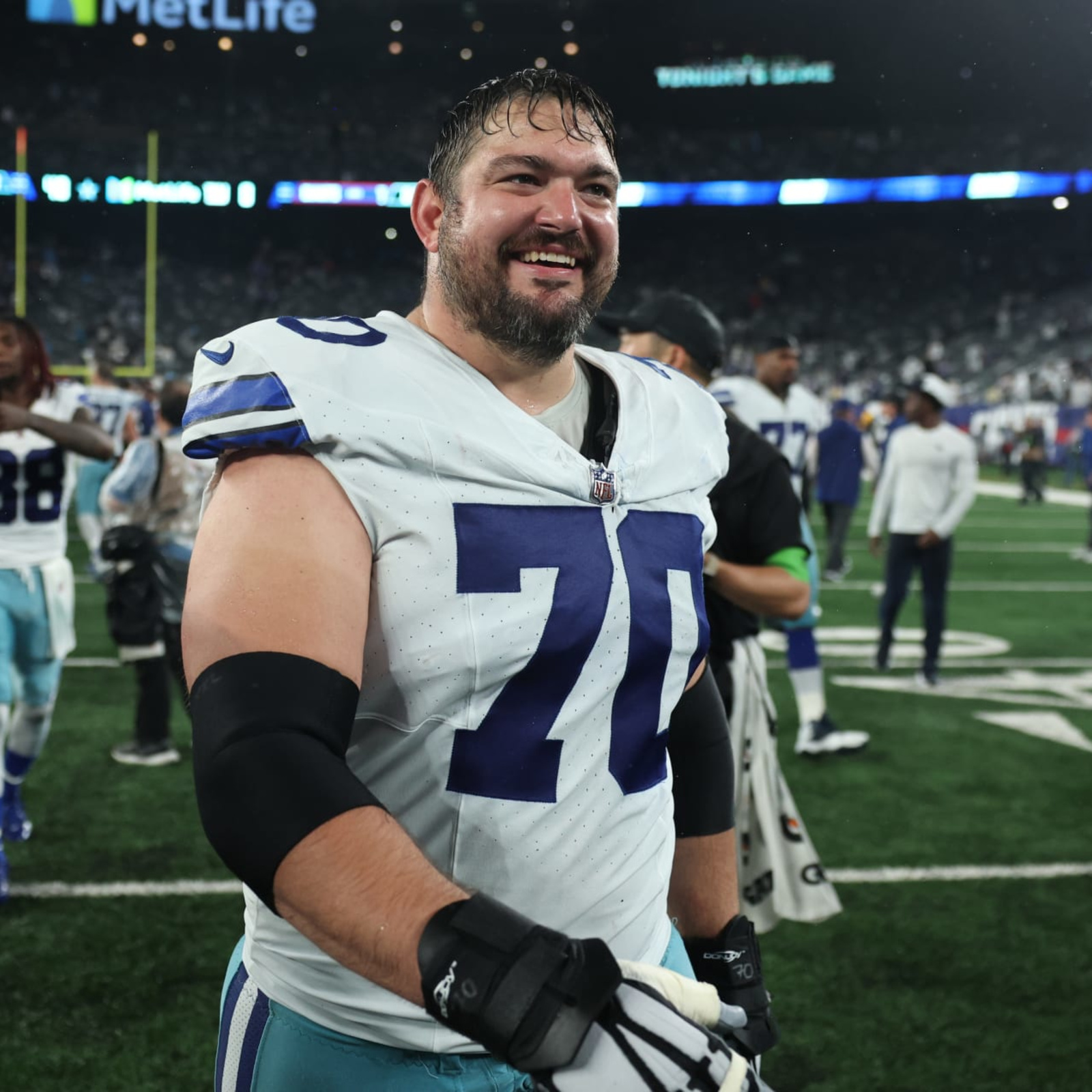 Dallas Cowboys guard Zack Martin (70) is seen after an NFL