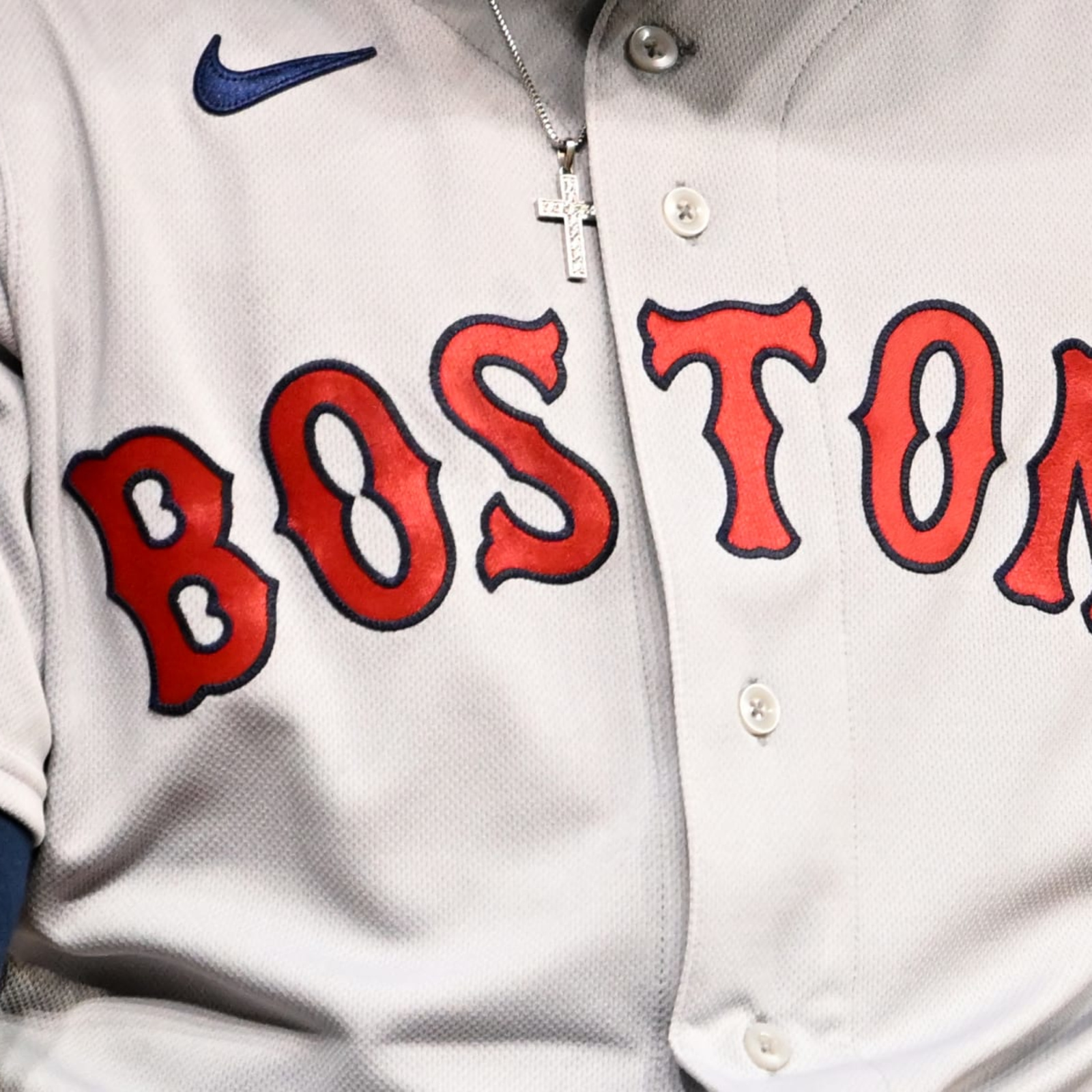 Nike X Mlb Boston Red Sox Baseball Jersey in Red