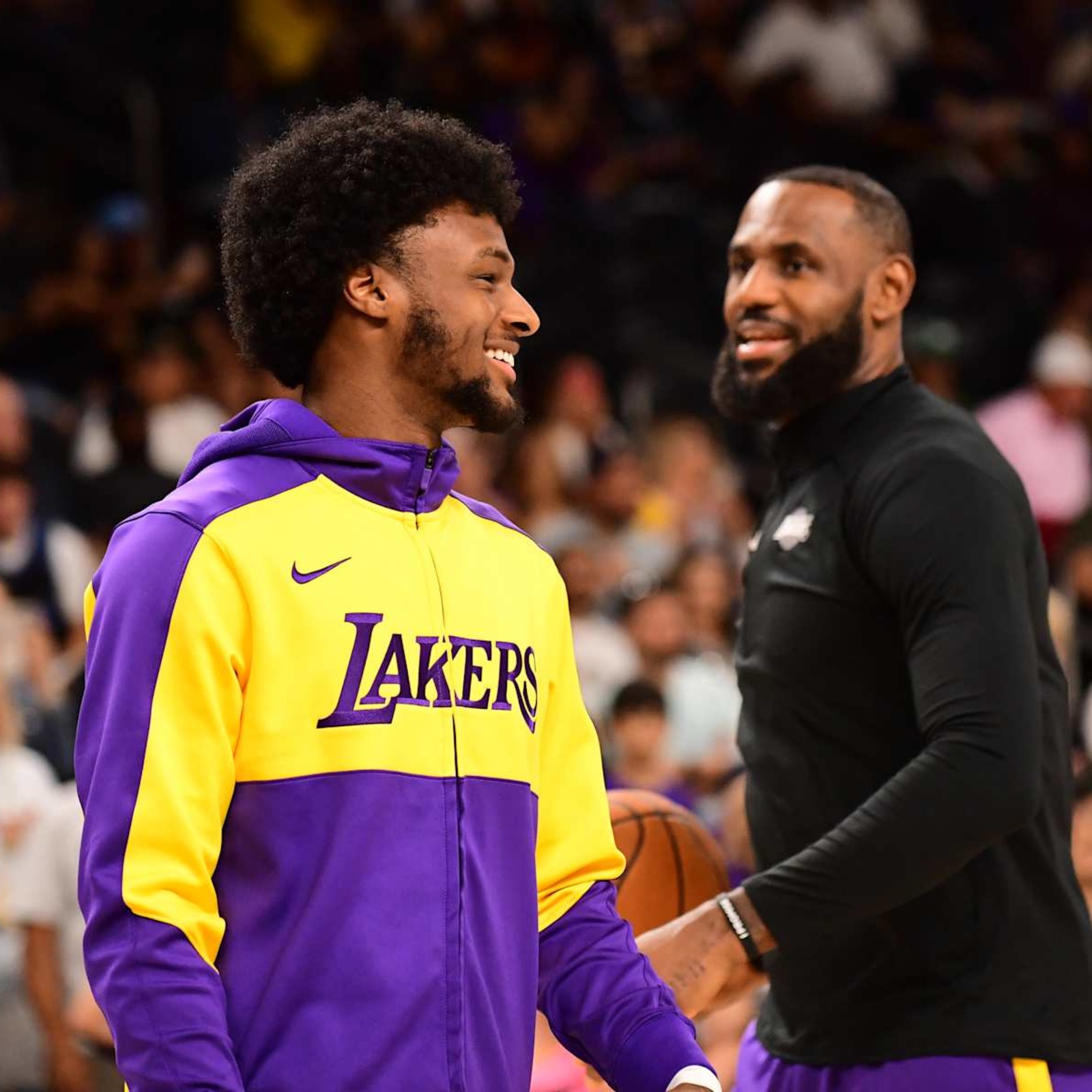 Video LeBron James Bronny Help Reveal Lakers New LakeShow City Edition Uniforms News Scores Highlights Stats and Rumors Bleacher Report