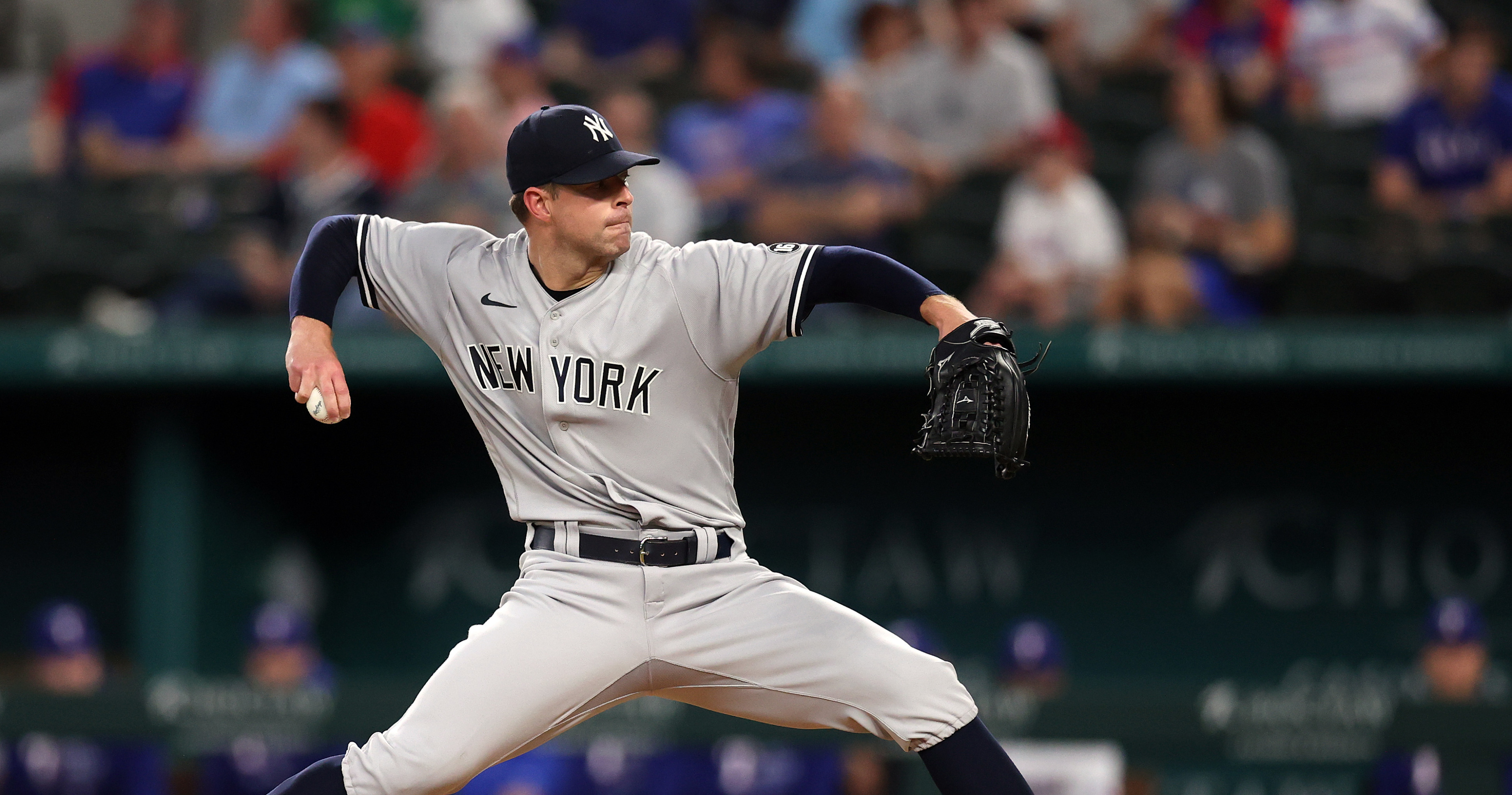 Yankees' Corey Kluber no-hits Rangers in Texas
