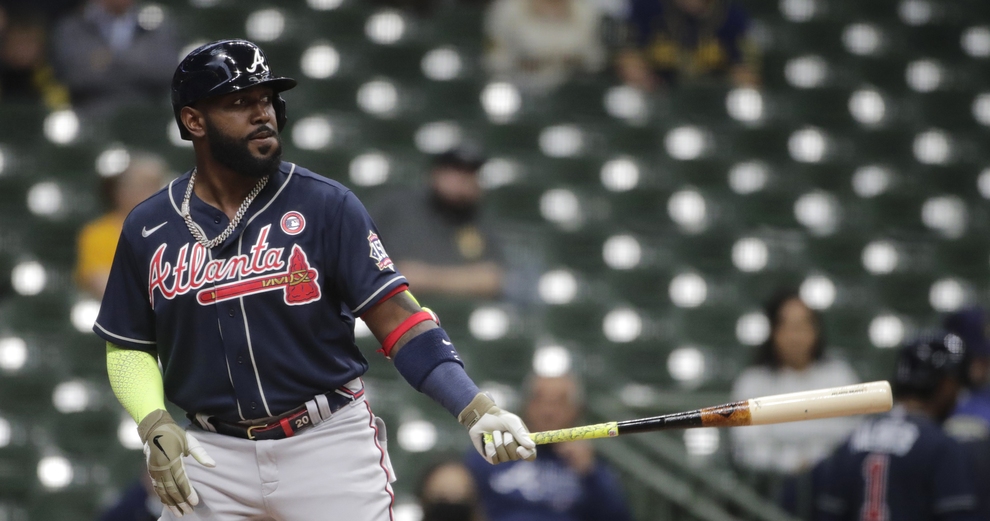 Atlanta Braves Marcell Ozuna wife charged in domestic dispute