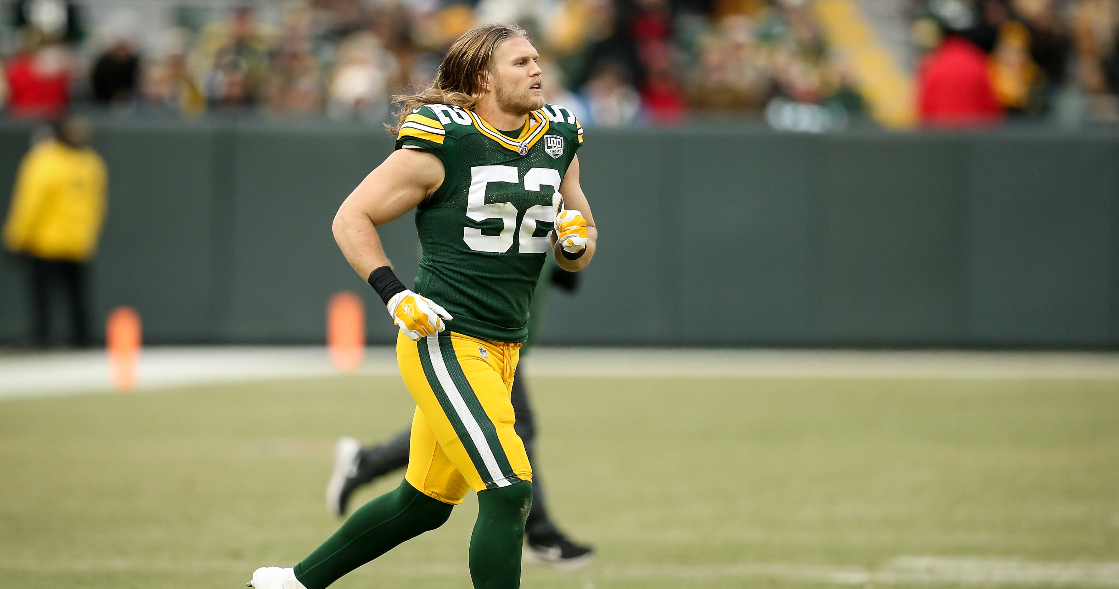 Clay Matthews of Green Bay Packers shouts 'You ain't Russell