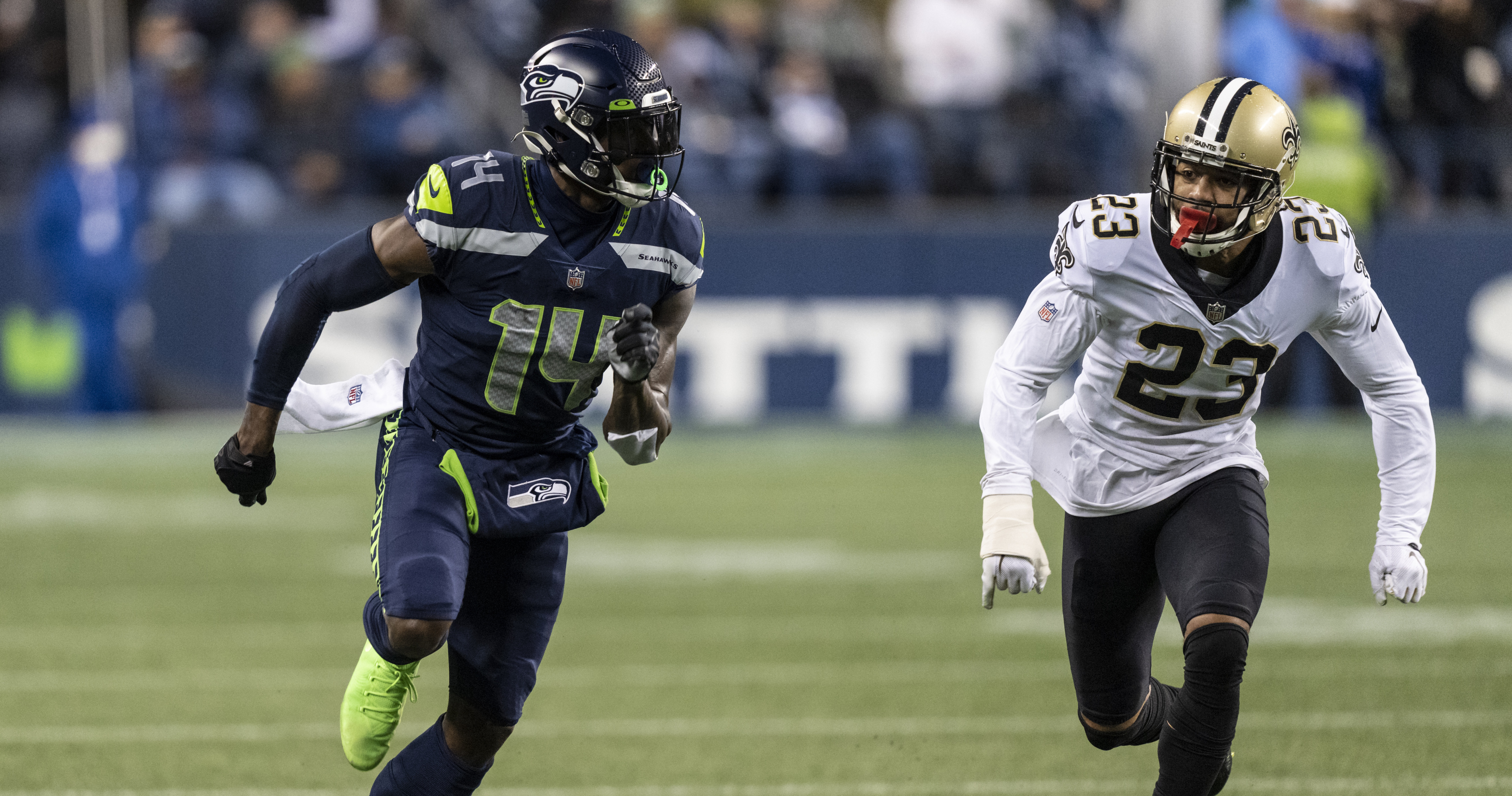 Report: DK Metcalf, Marshon Lattimore Fined for Scuffle in Seahawks vs.  Saints Game, News, Scores, Highlights, Stats, and Rumors