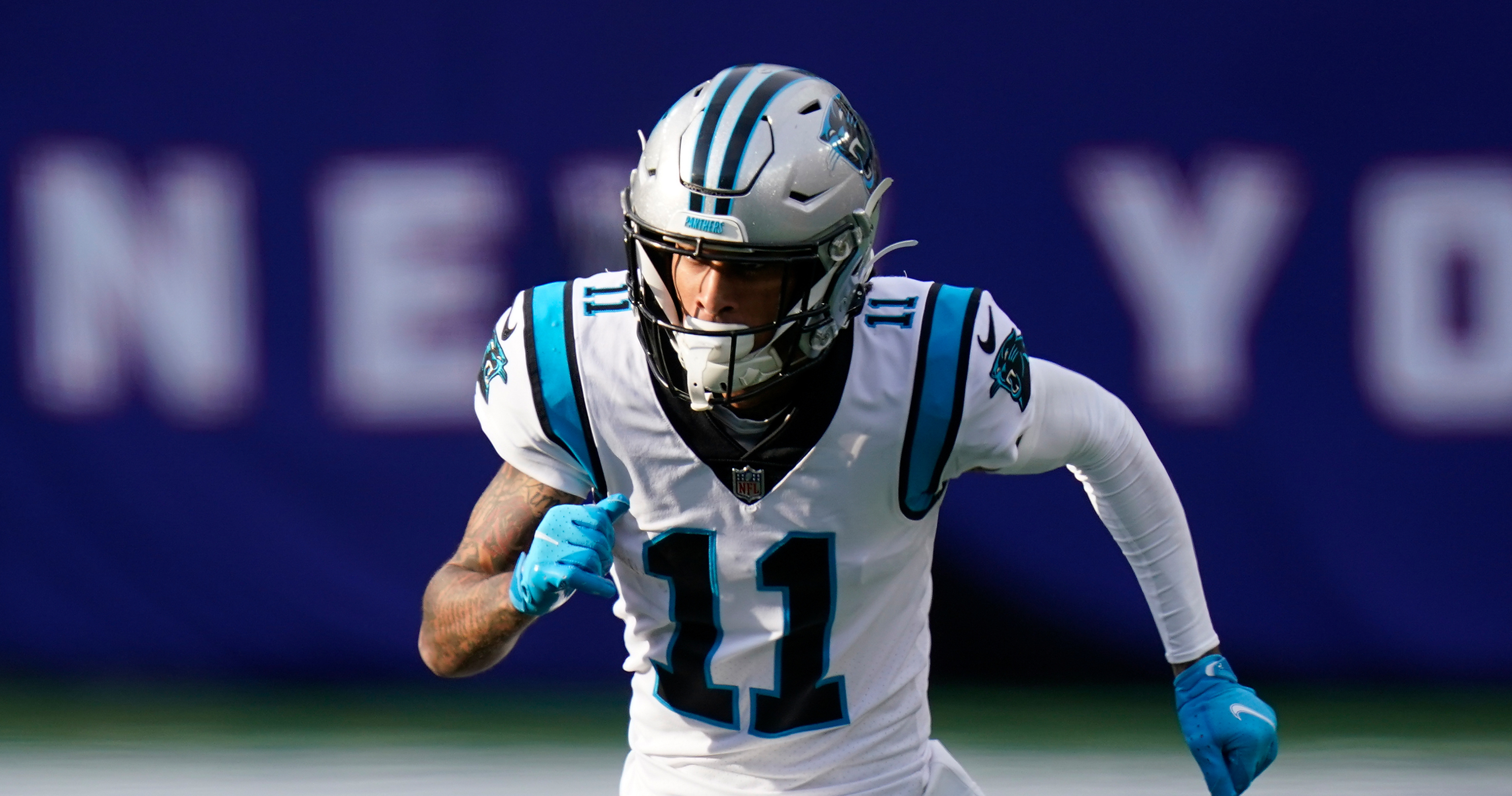 Carolina Panthers wide receiver Laviska Shenault Jr. runs for a