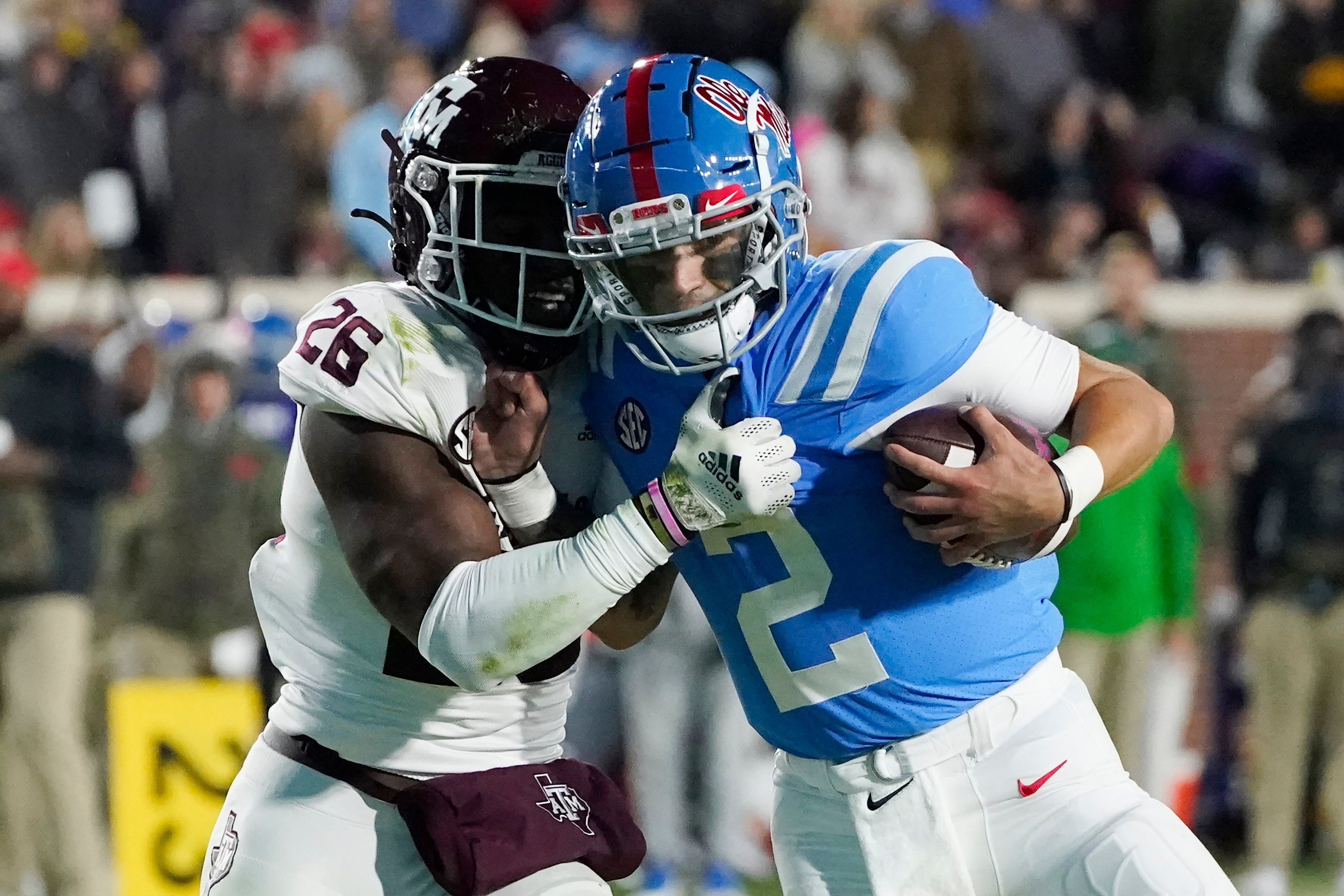 Matt Corral No 12 Ole Miss Upset No 11 Texas A M 29 19 In SEC Action