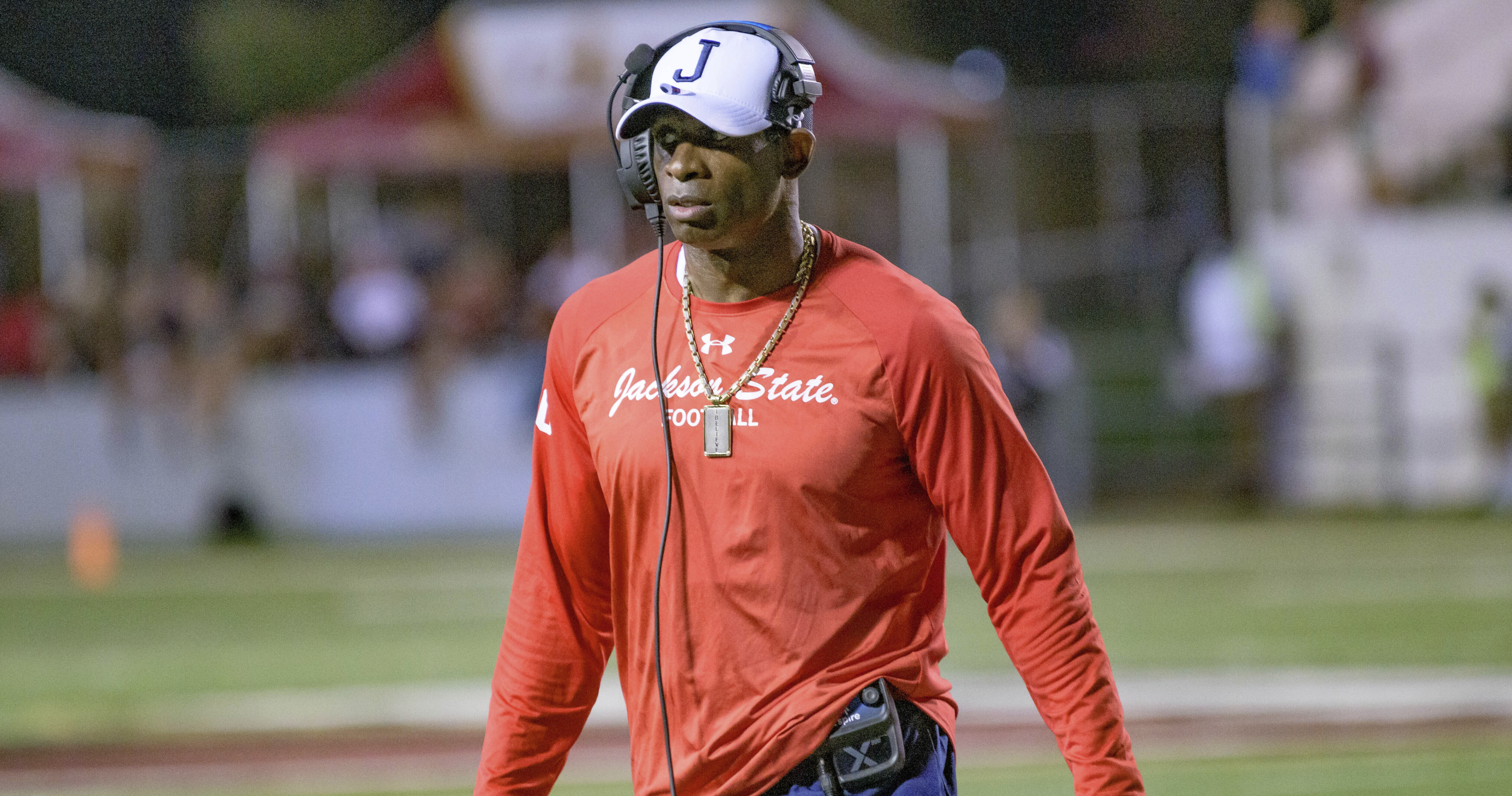 Former Cowboys Star Deion Sanders Leaves SWAC Media Day – NBC 5