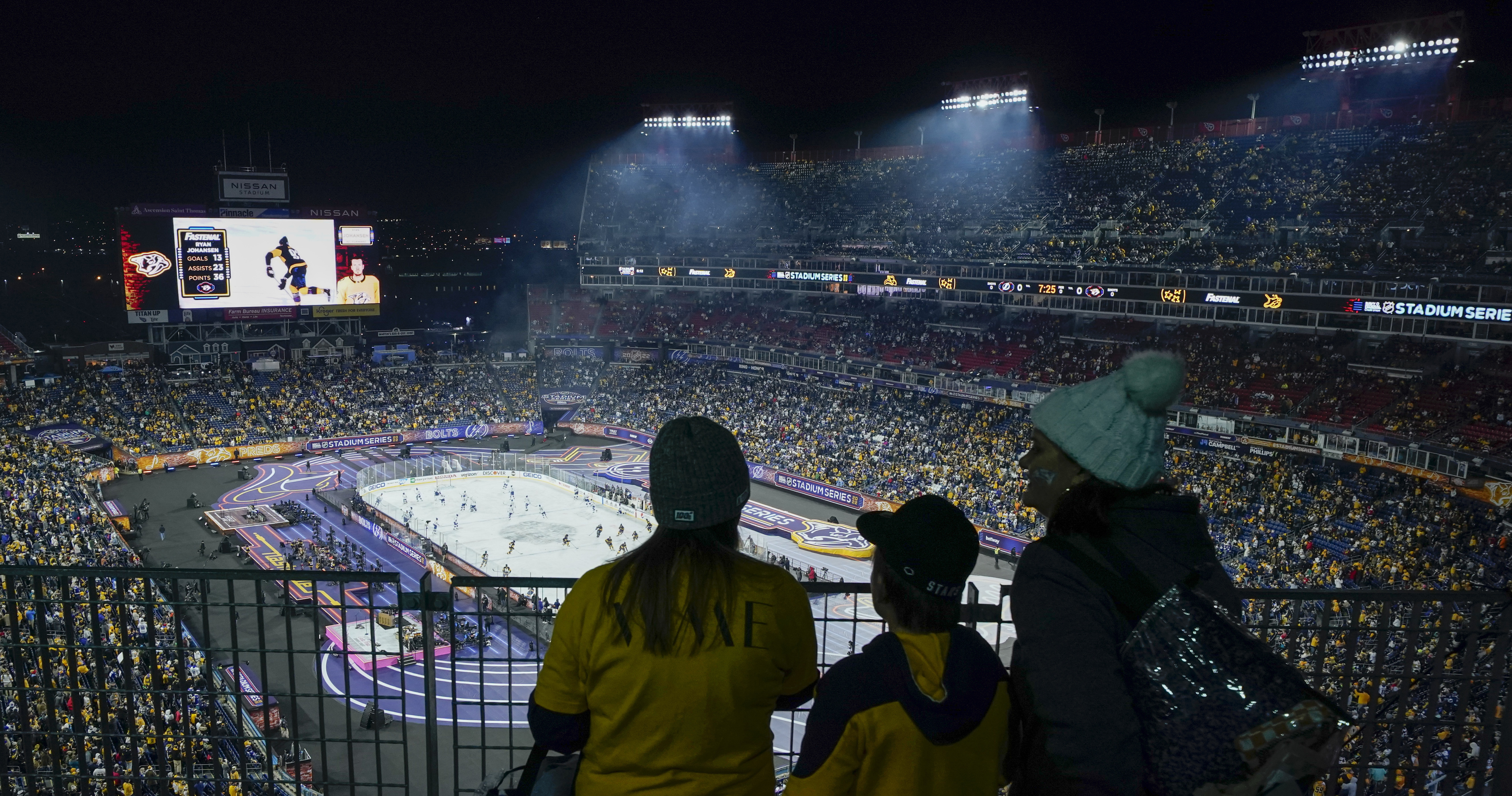 2022 NHL Stadium Series Panoramic Picture - Nashville Predators vs