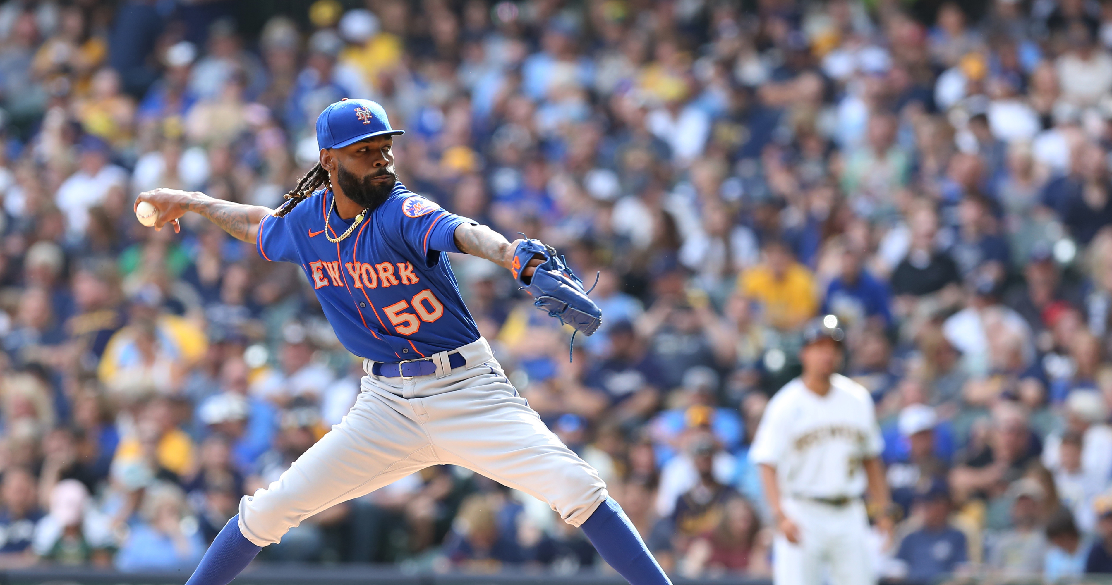 New York Mets relief pitcher Joely Rodriguez (30) pitches in the