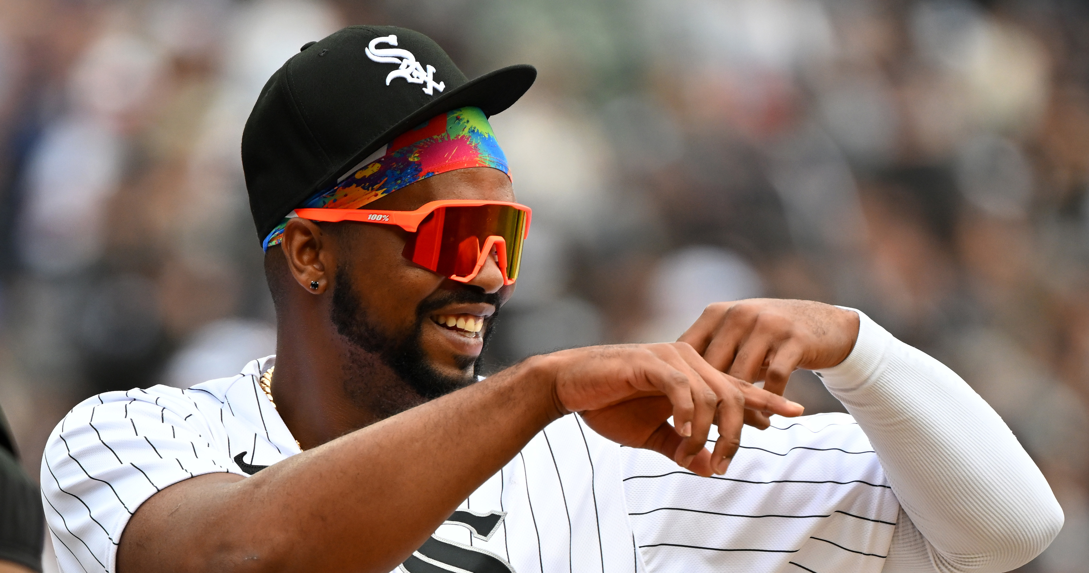 White Sox's Eloy Jimenez Carted Off Field with Hamstring Injury vs