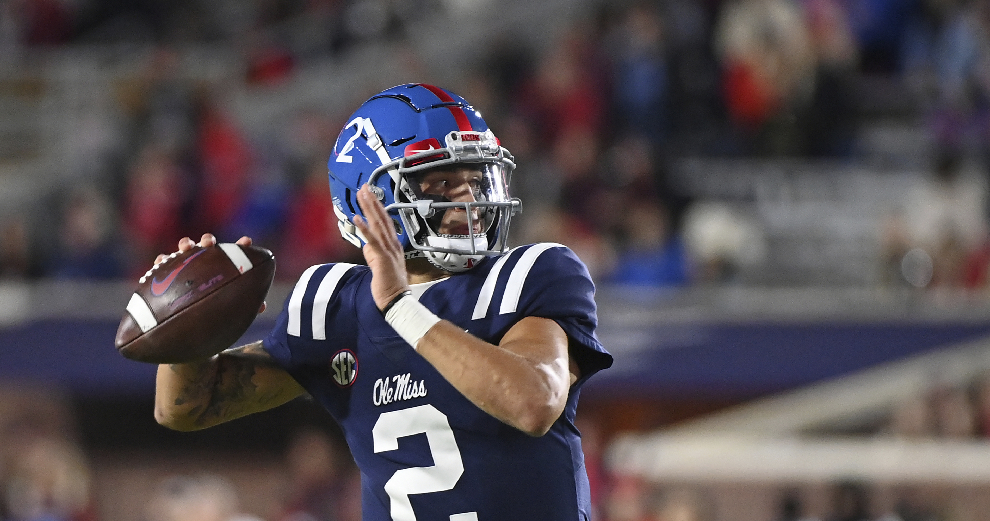 Ole Miss QB Matt Corral throws for NFL teams at pro day