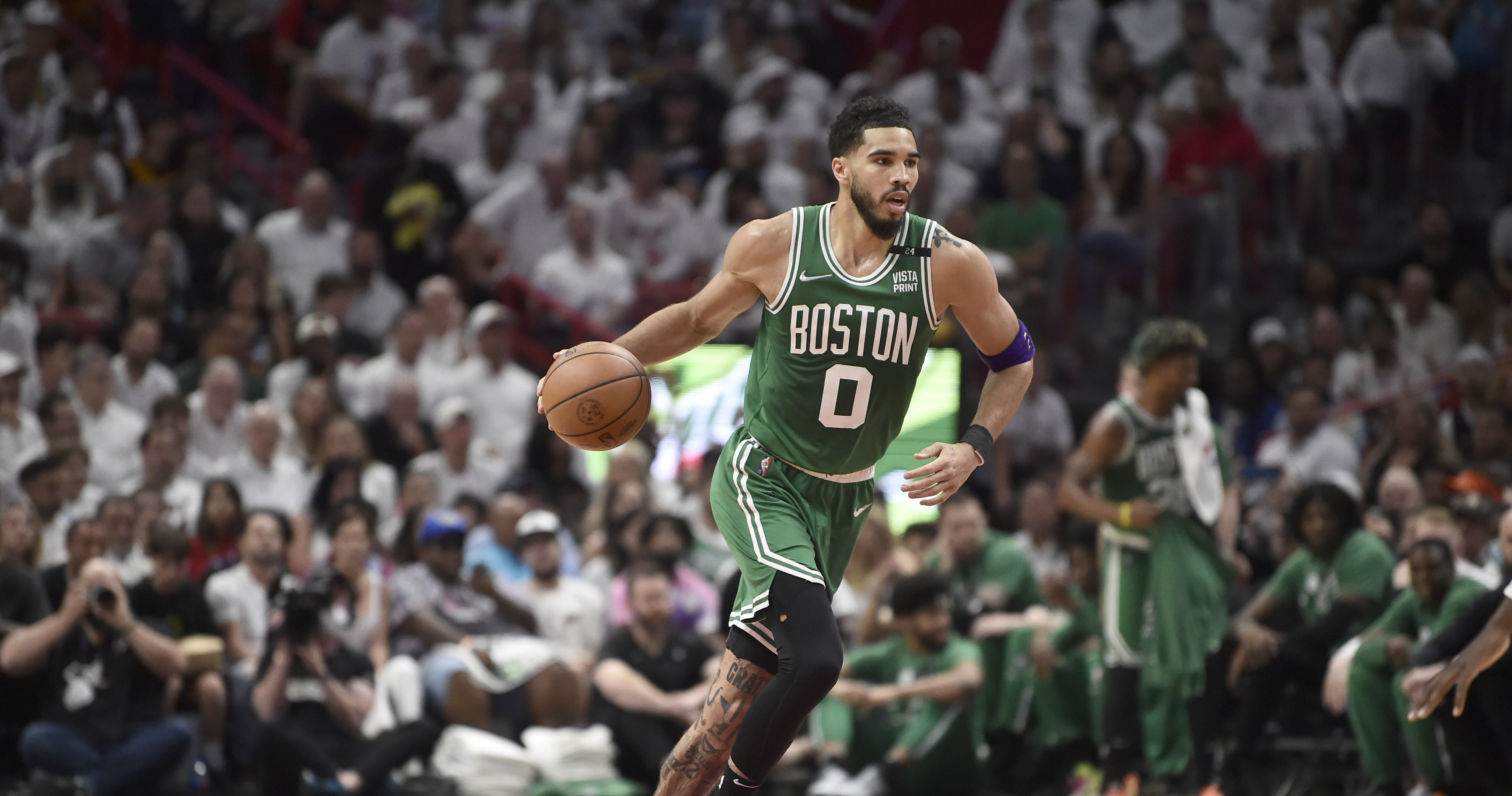 Unsigned Boston Celtics Jayson Tatum Fanatics Authentic 2022 NBA Eastern  Conference First Round Game 1 Winning Buzzer-Beater Photograph